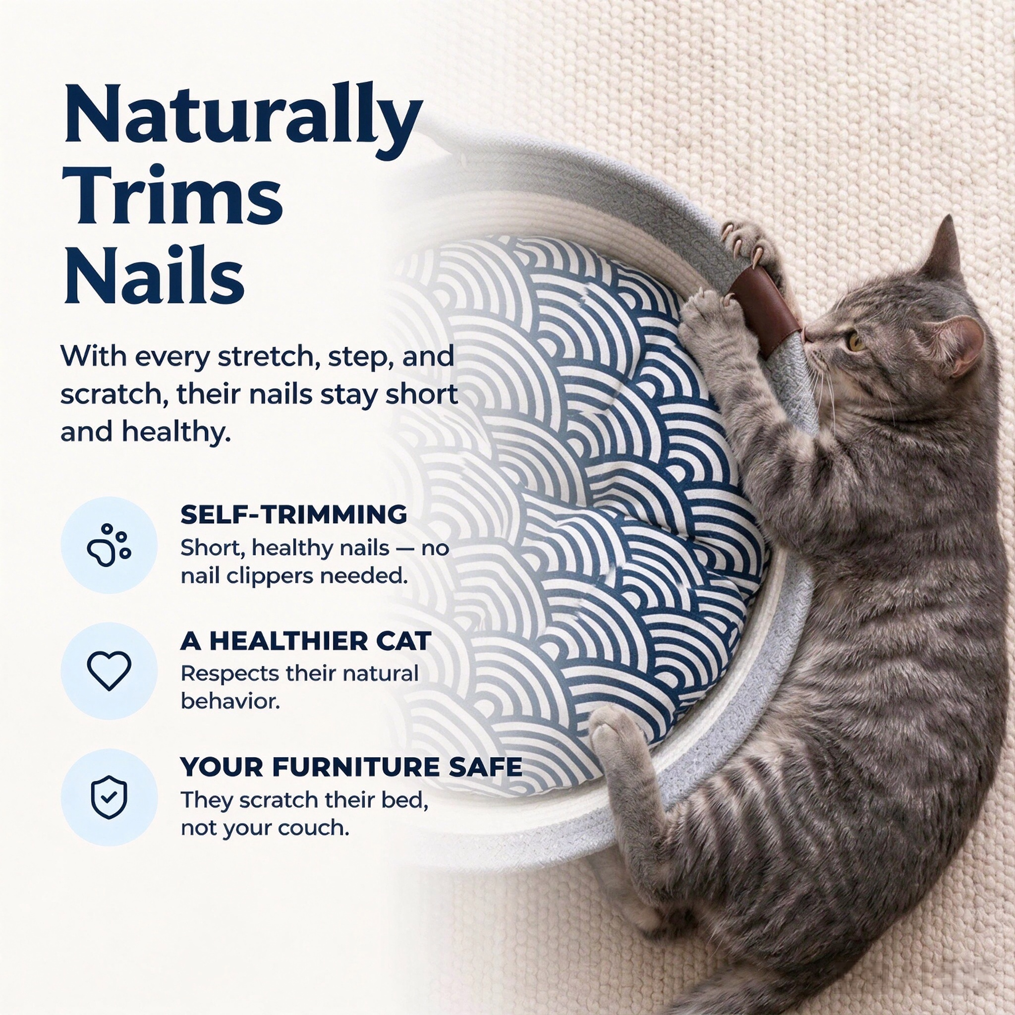A Hand-Woven Natural Sanctuary for Your Indoor Cat