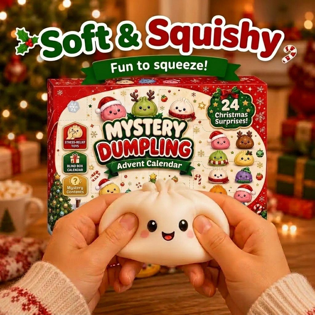 🔥 LAST DAY 50% OFF 🔥🎄Christmas Dumpling Squishy Advent Calendar🎁 24 Cute Surprise Fidget Toys