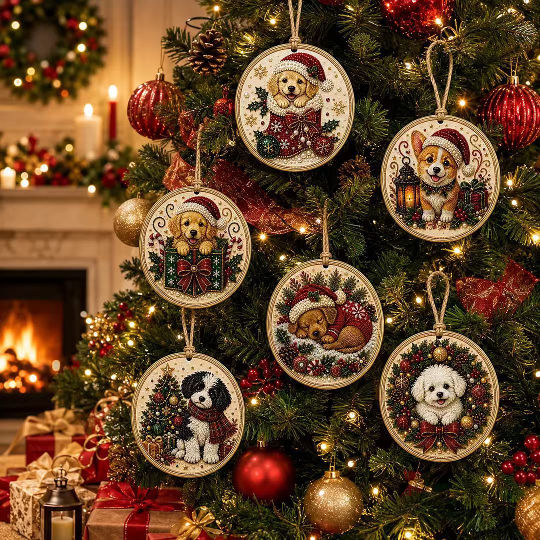 🎄LAST DAY 50% OFF 🦌 6-Pack Christmas Diamond Painting Ornament Kit | Make Beautiful Hand‐Made Decorations🎁