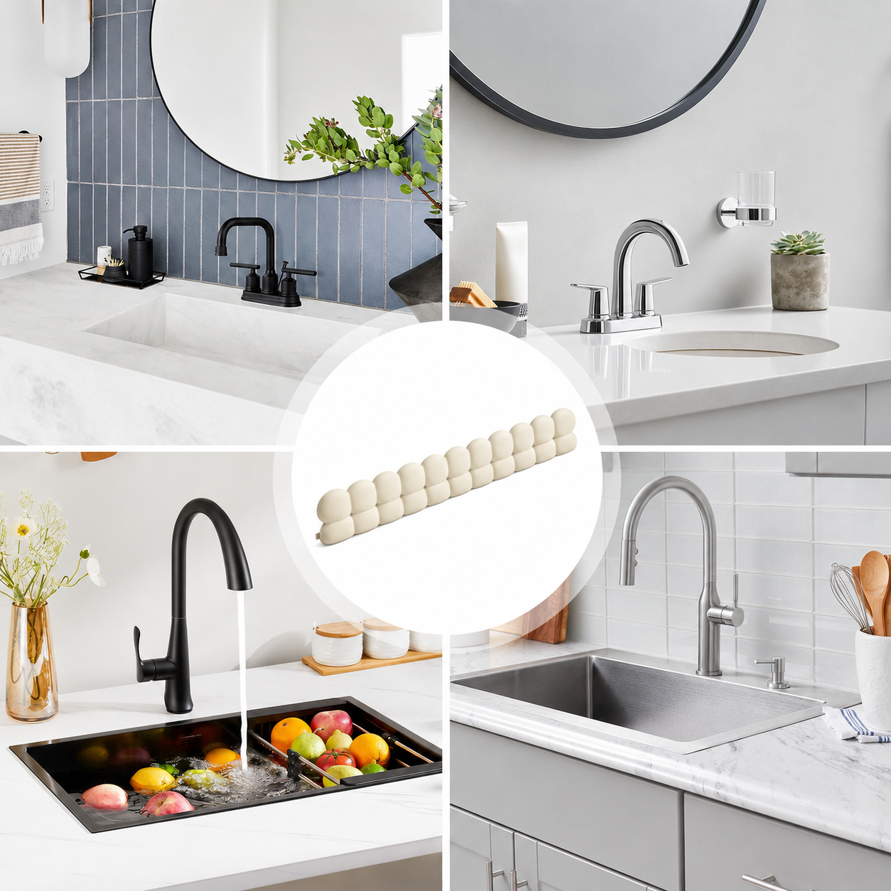 DrySink™ Silicone Sink Splash Guard – Keep Clothes & Countertops Dry