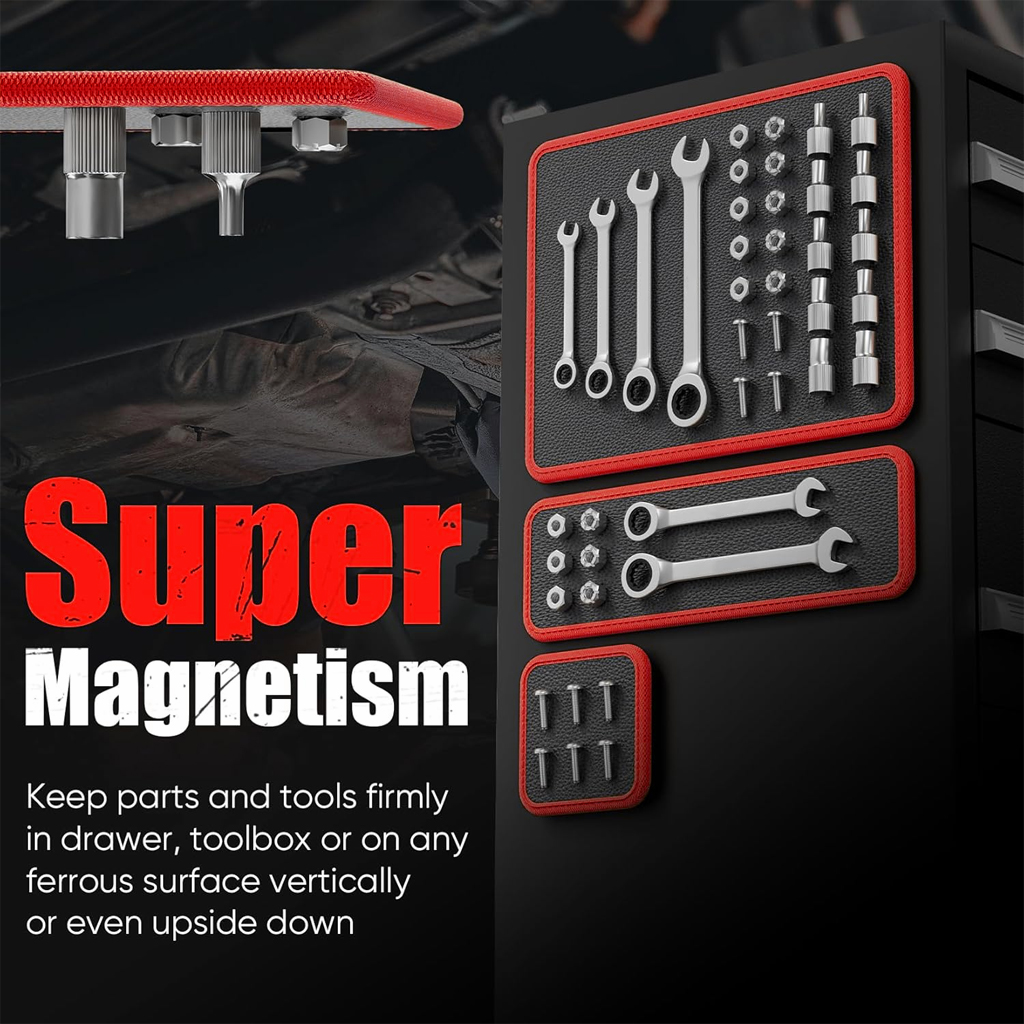 🧲Flexible Magnetic Tool Mat – Keep Your Tools Organized & Secure👨‍🔧