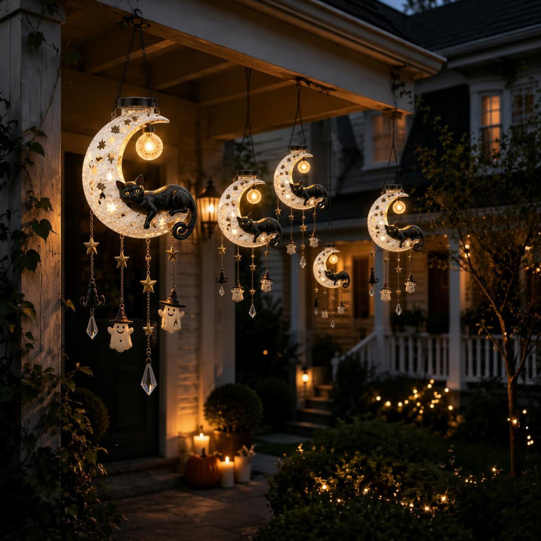 🎃 Halloween Early Bird Sale | 50% OFF Black Cat Moon Solar Lantern