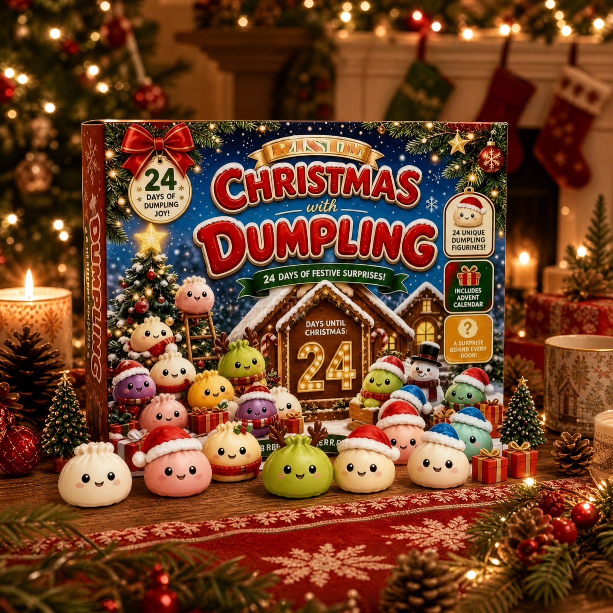 🔥 LAST DAY 50% OFF 🔥🎄Christmas Dumpling Squishy Advent Calendar🎁 24 Cute Surprise Fidget Toys
