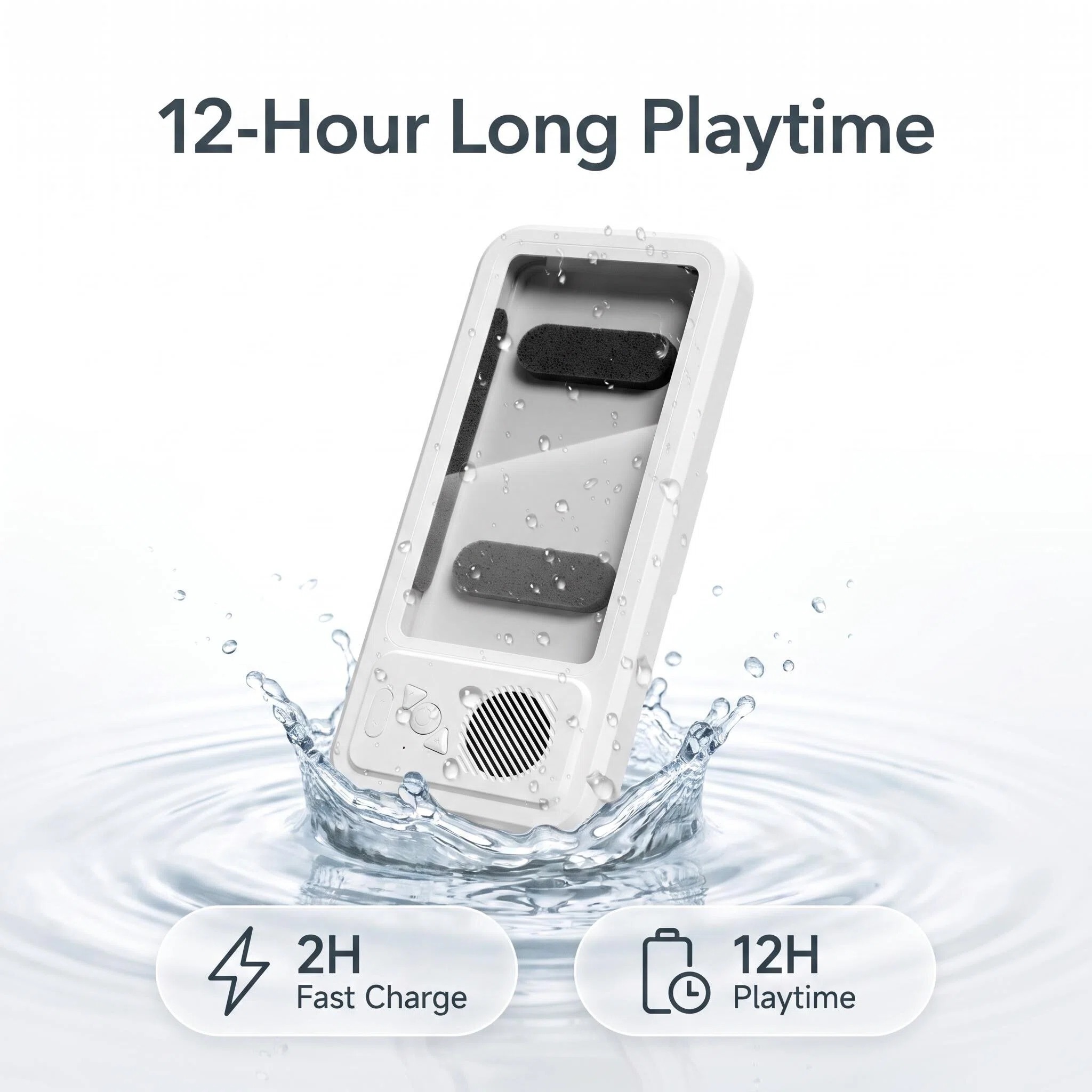 Waterproof Shower Bluetooth Speaker Screen