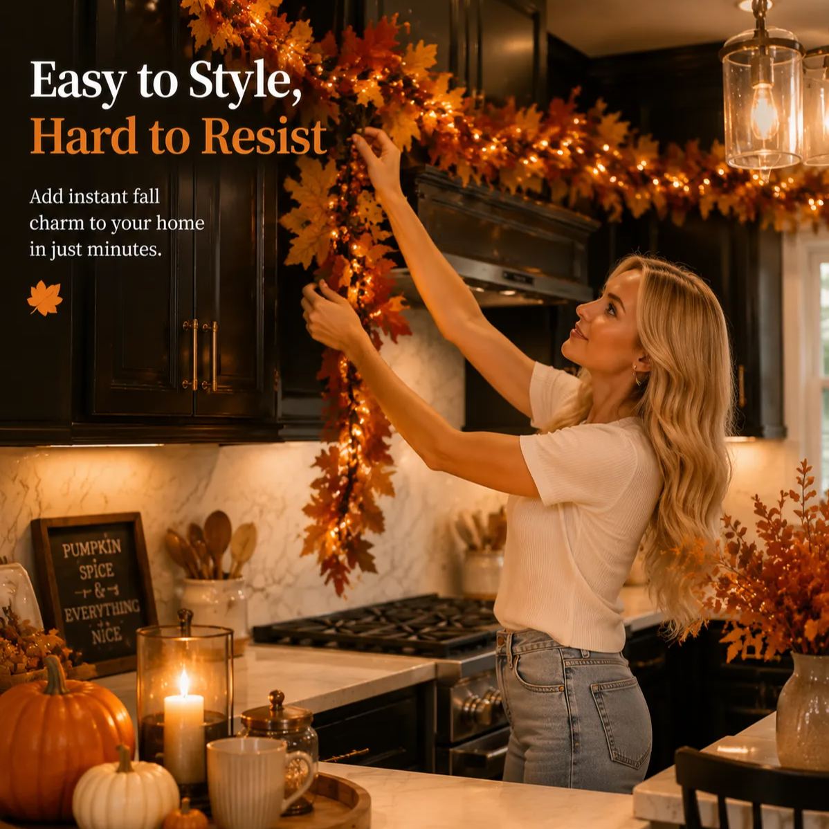 Luxury Fall Leaf Garland – Bring Warm Autumn Charm Into Your Home 🍂