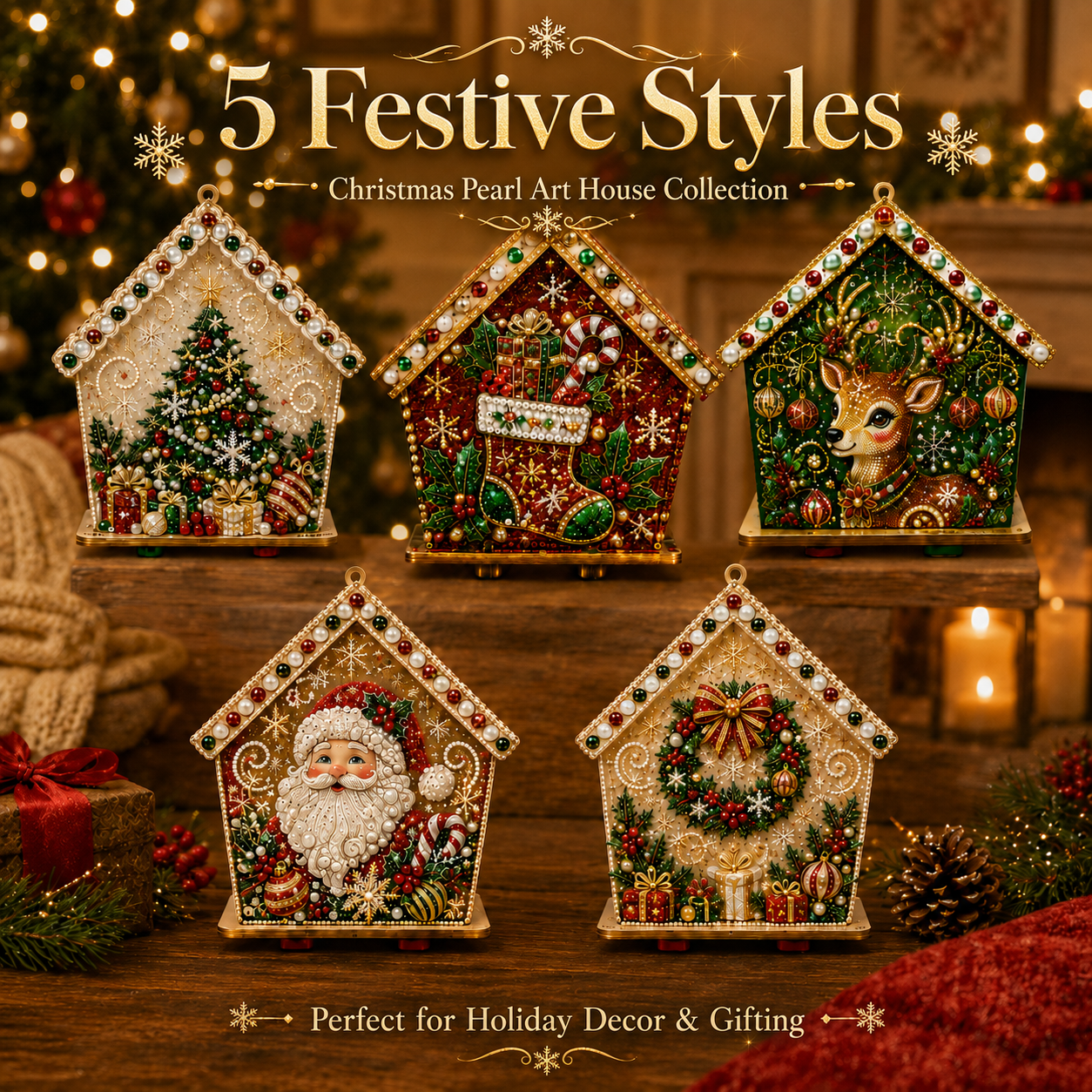 🎁 Christmas Preview Sale 65% OFF – DIY Pearl Art Christmas Collection | Festive DIY Decor 🎄