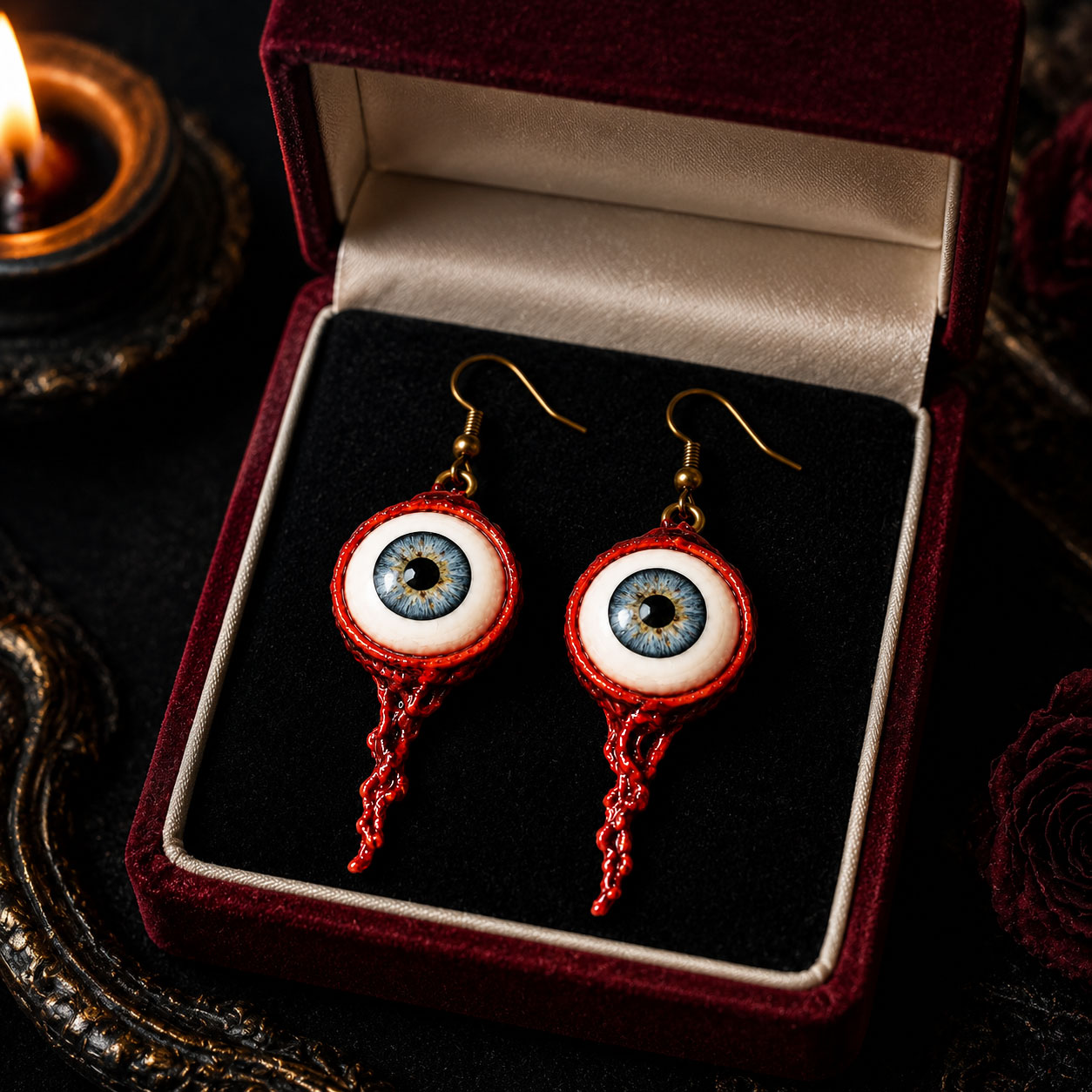 🔥 Halloween Deal 50% OFF |👁️ Creepy Eyeball Earrings – Gothic Resin Eye Dangles