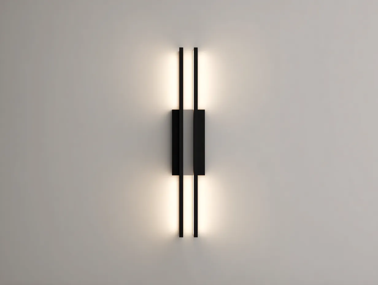Aplique De Pared LED lineal 14x7x78 cm - negro - iluminación vertical exterior