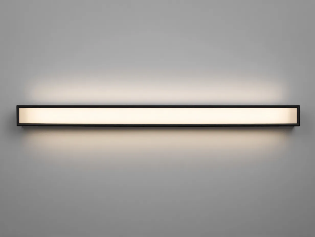 Aplique De Pared LED lineal 118x8x7 cm - negro - luz frontal exterior