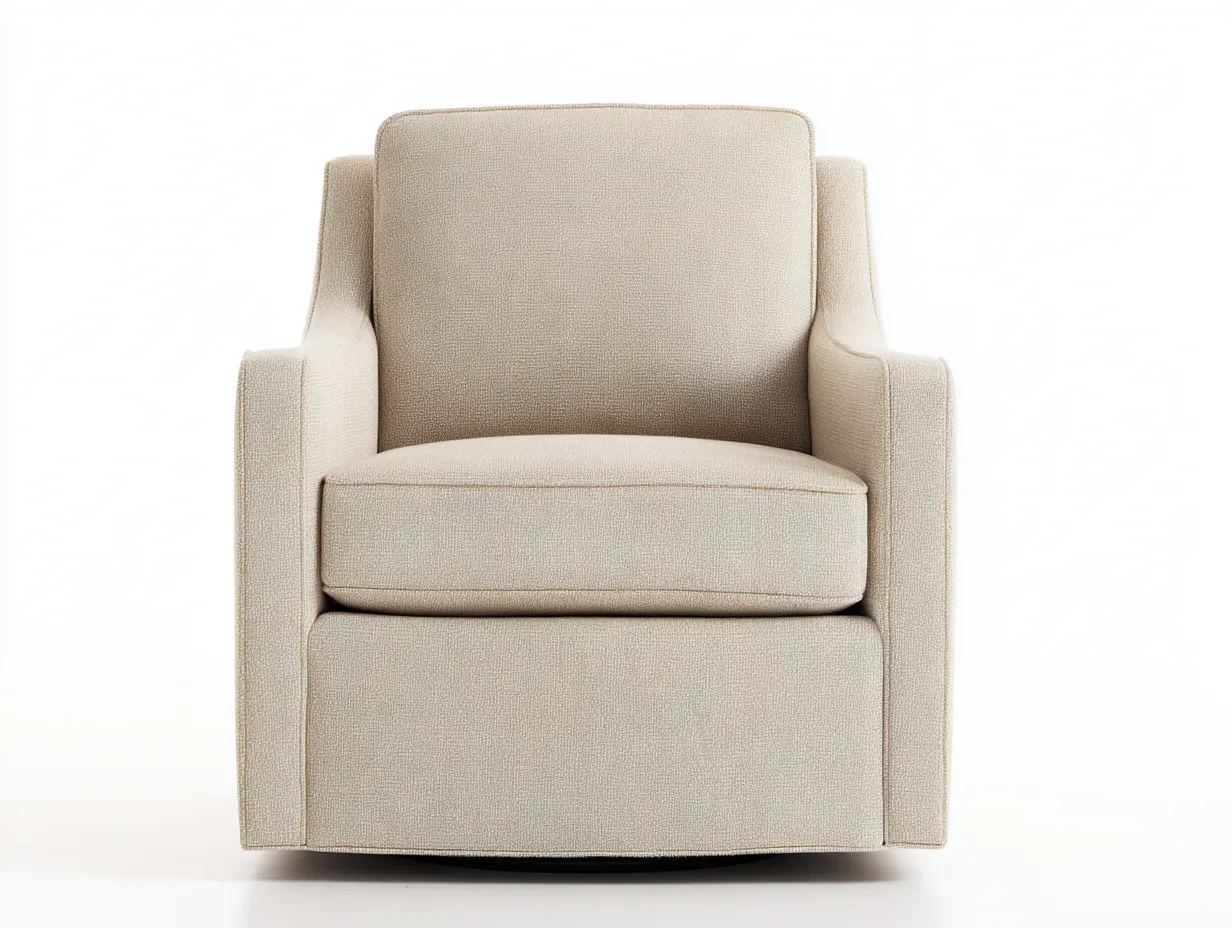 Sillón giratorio tapizado 98x90x72 cm - negro - acabado bouclé para salón
