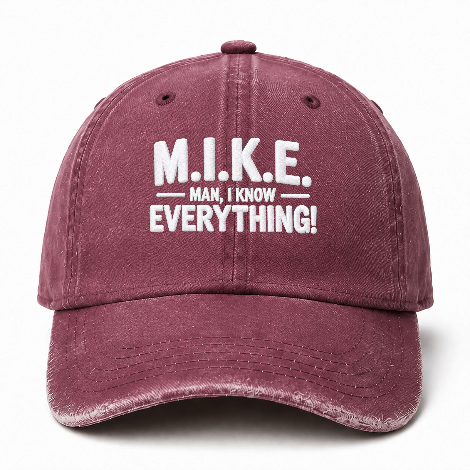 Mike Man I Know Everything Funny Embroidered hat