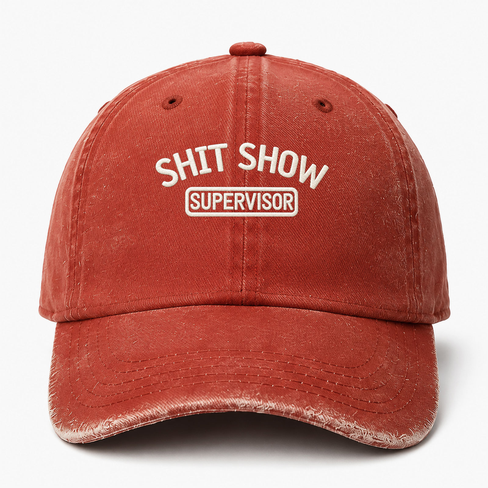 Shit Show Supervisor Sarcastic Saying Embroidered hat