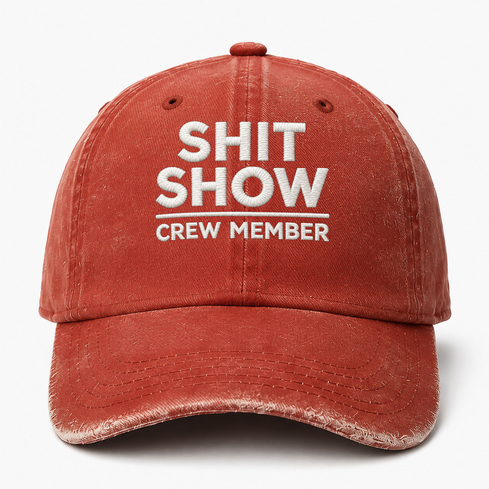 Shit Show Crew Member Sarcastic Saying Embroidered hat
