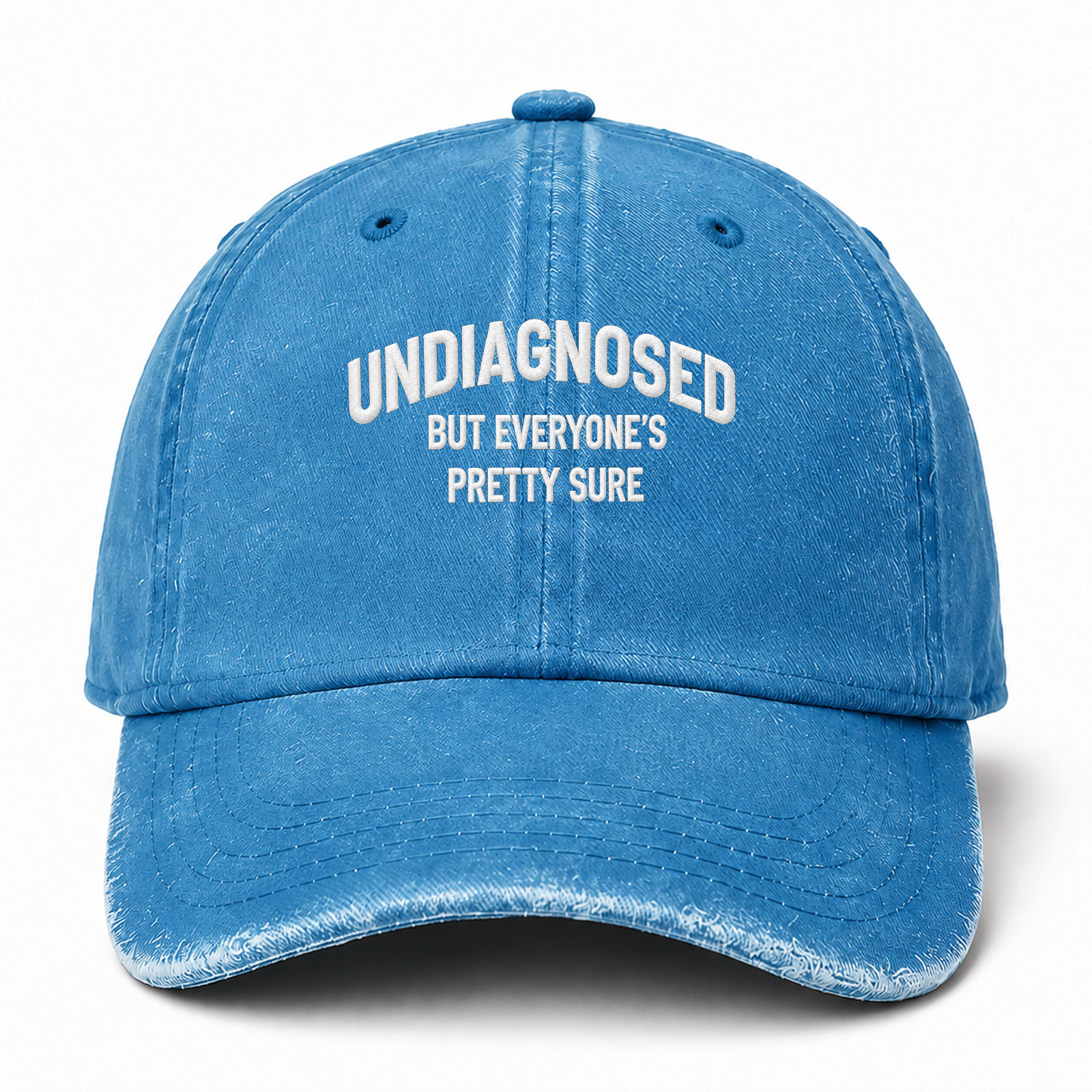 Undiagnosed But Everyone's Pretty Sure Sarcastic Saying Embroidered hat