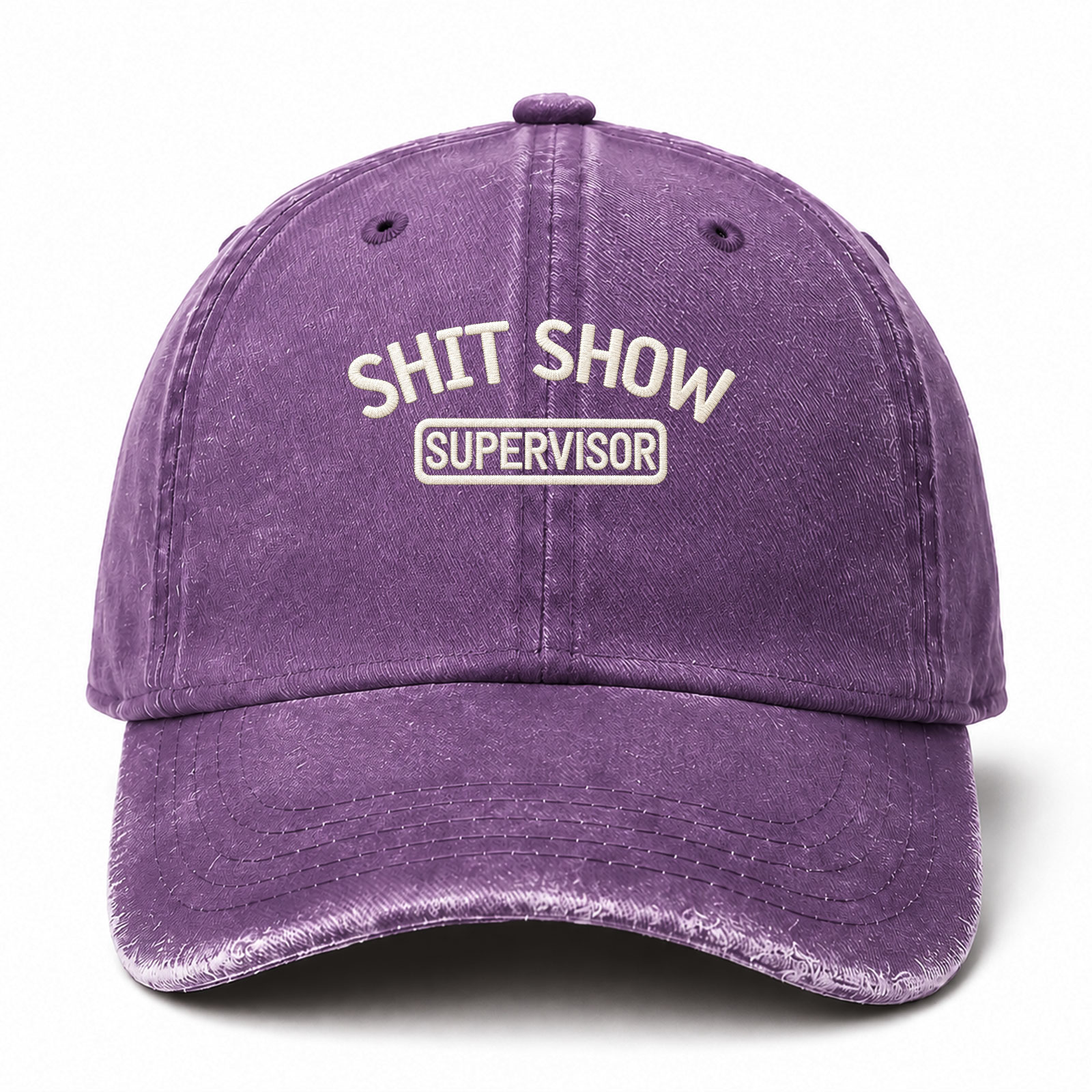 Shit Show Supervisor Sarcastic Saying Embroidered hat