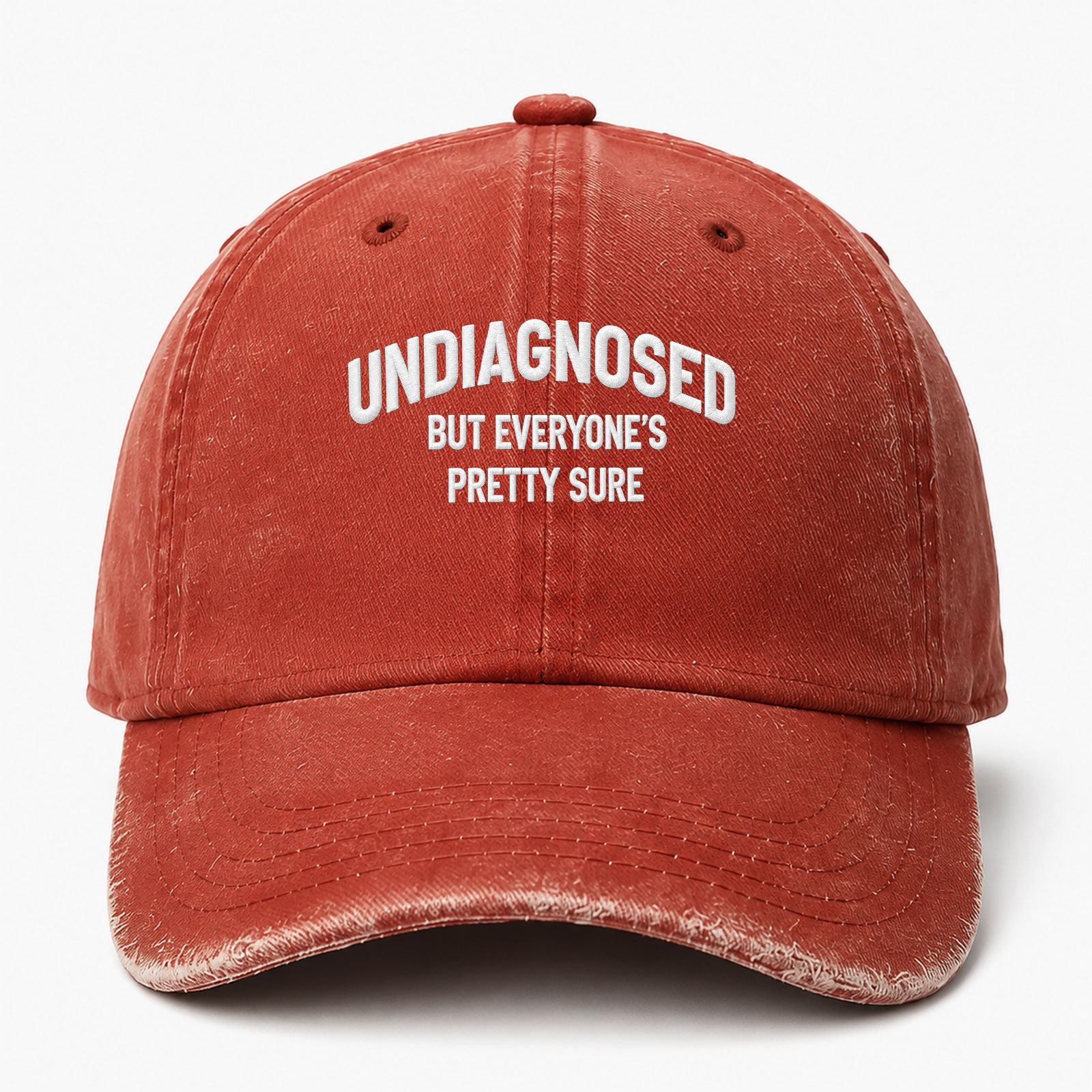 Undiagnosed But Everyone's Pretty Sure Sarcastic Saying Embroidered hat