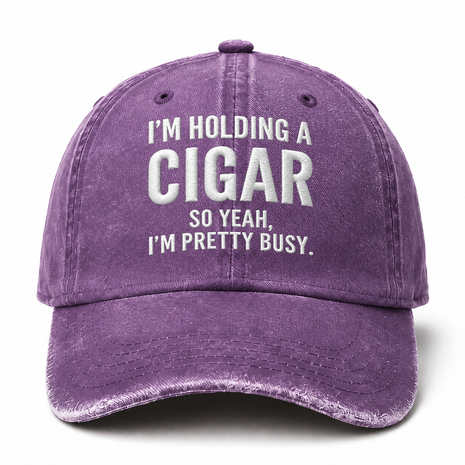 I’m Holding A Beer So Yeah I’m Pretty Busy Sarcastic Saying Embroidered hat