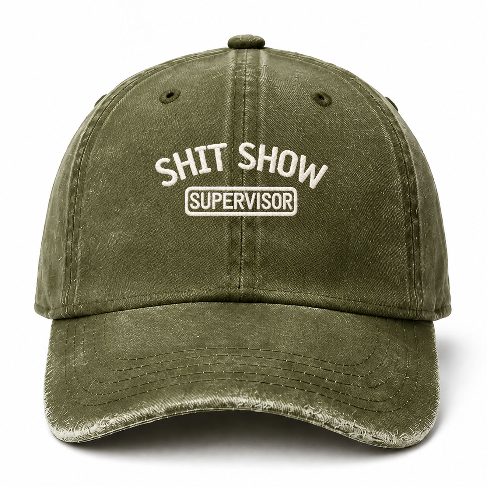 Shit Show Supervisor Sarcastic Saying Embroidered hat
