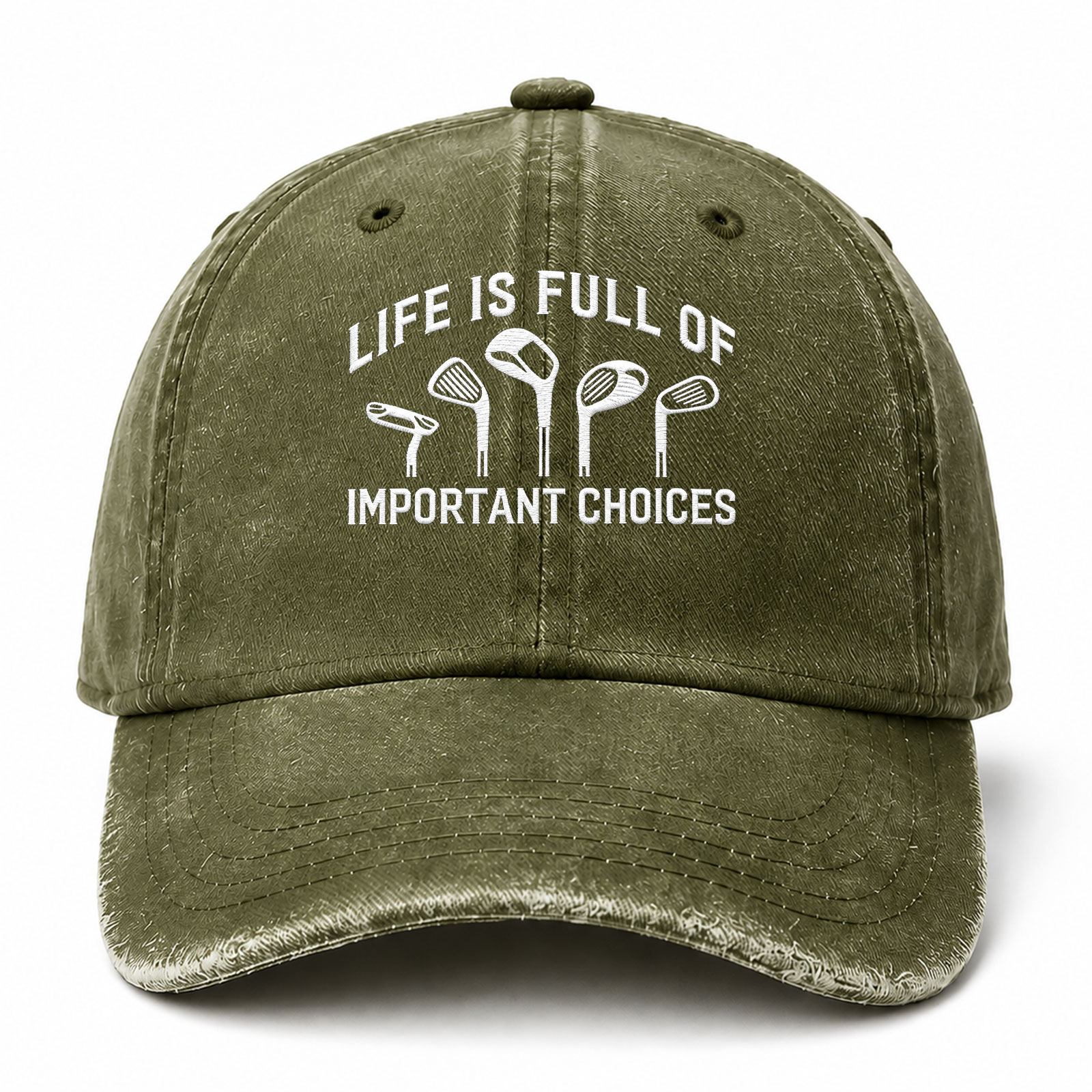 Life Is Full Of Important Choices Funny Embroidered hat