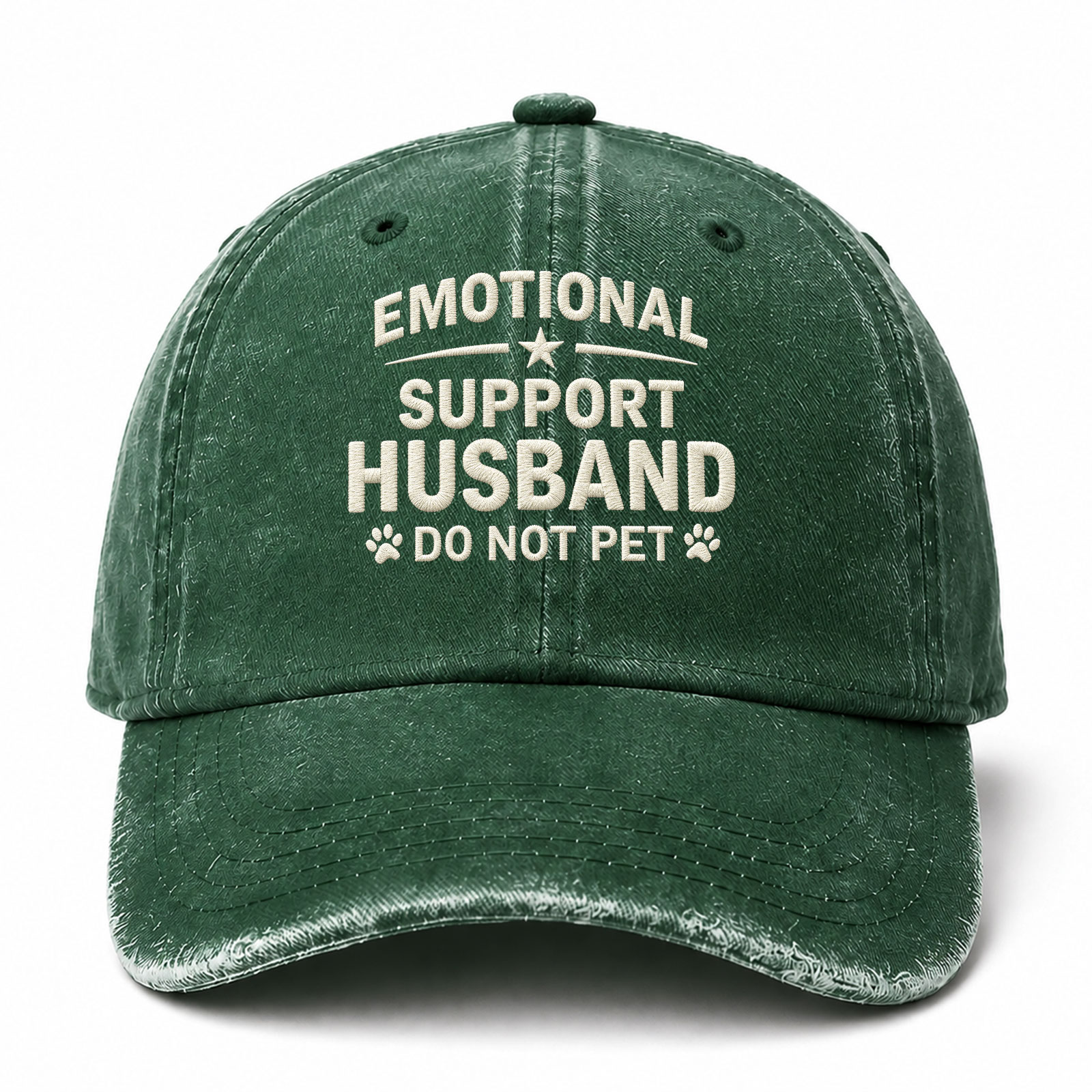 Emotional Support Husband Do Not Pet Sarcastic Saying Embroidered hat