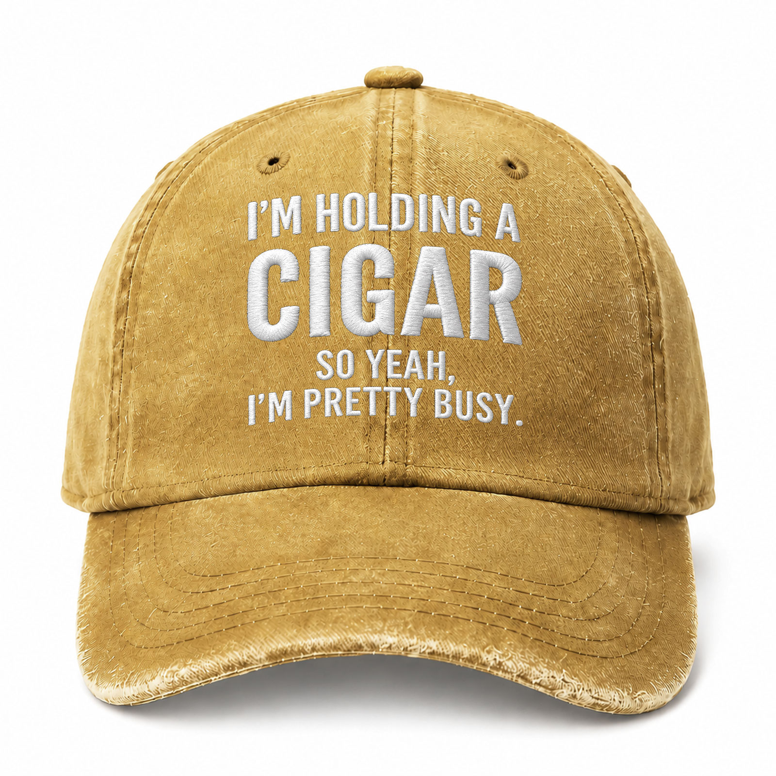 I’m Holding A Beer So Yeah I’m Pretty Busy Sarcastic Saying Embroidered hat