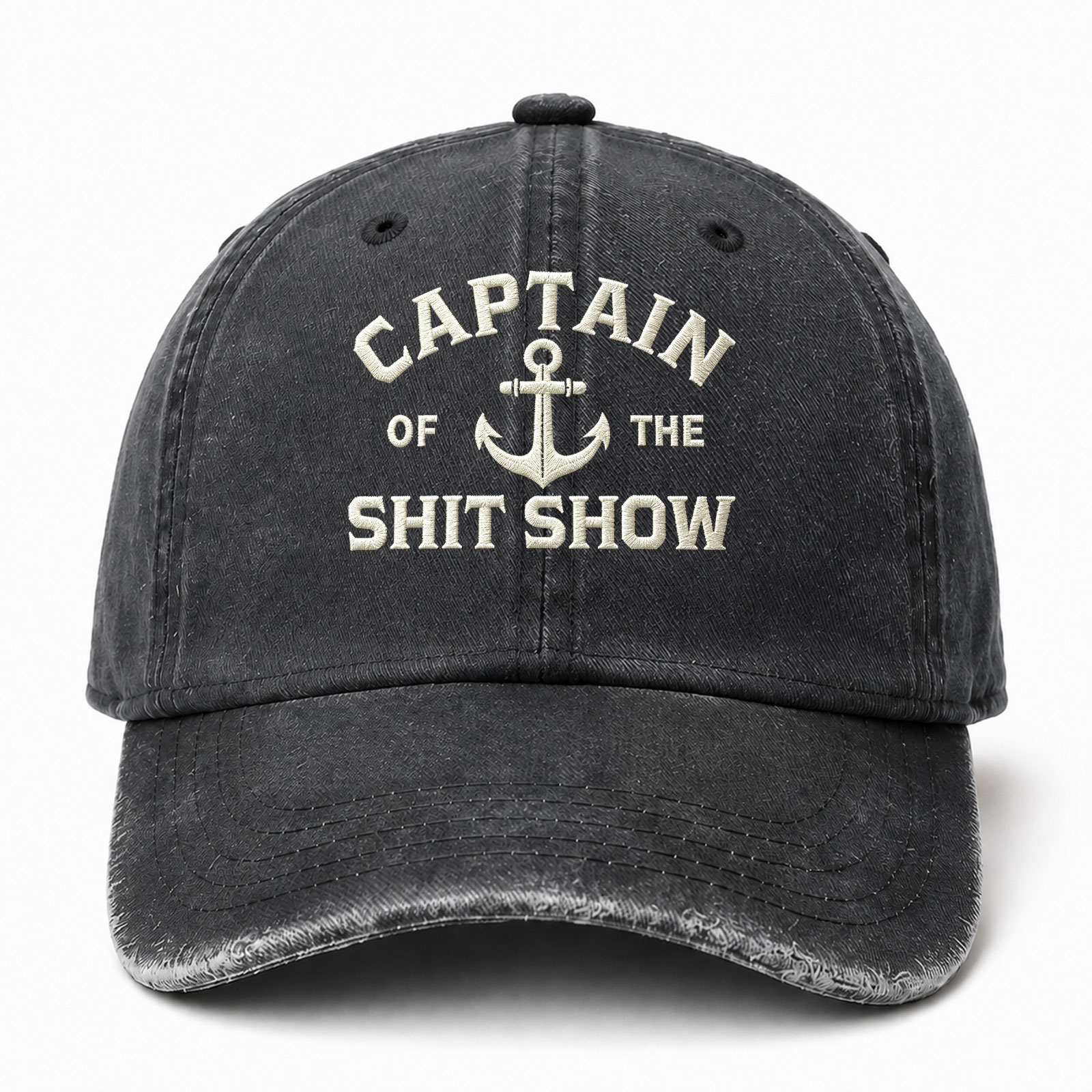 Captain Of The Shit Show Sarcastic Saying Embroidered hat