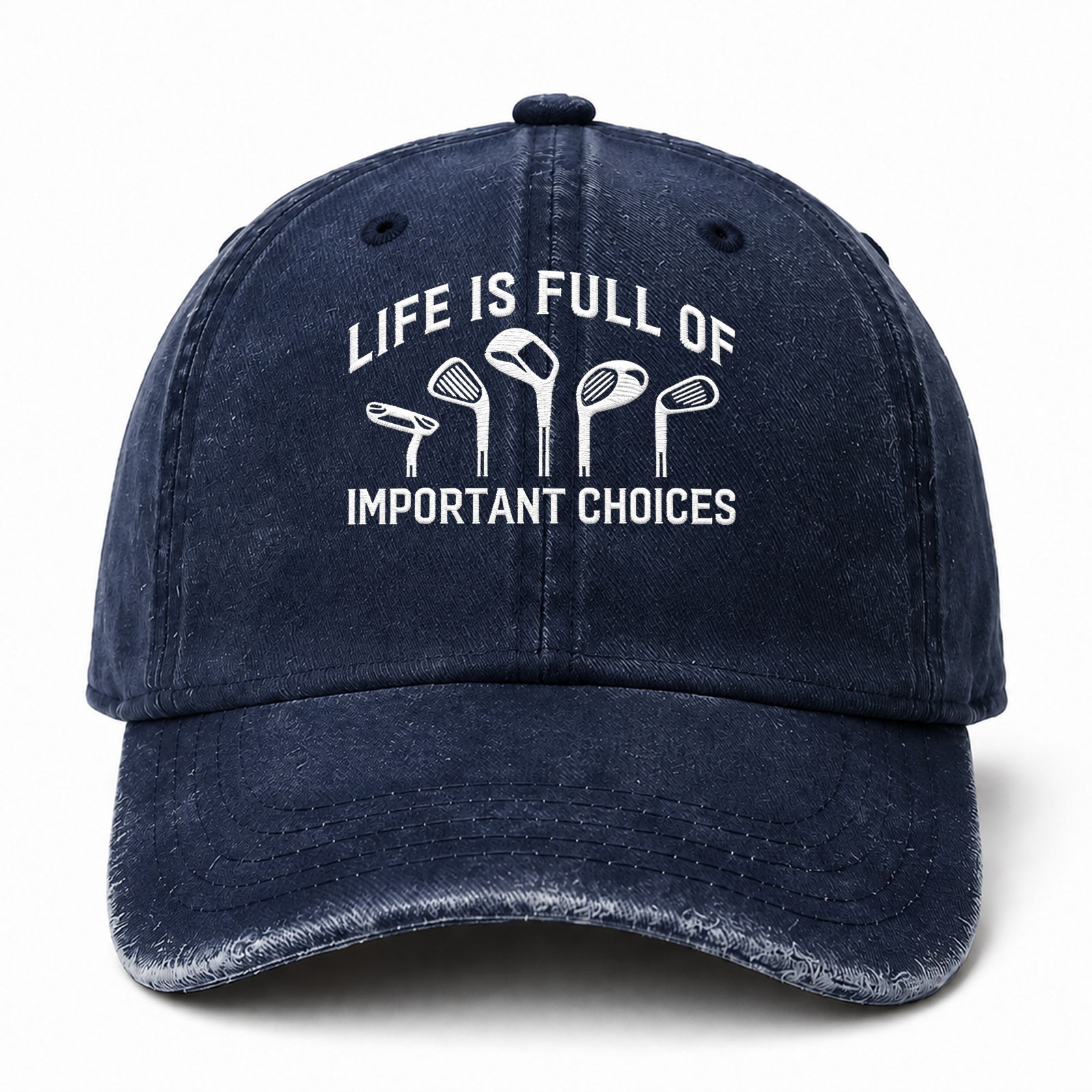 Life Is Full Of Important Choices Funny Embroidered hat