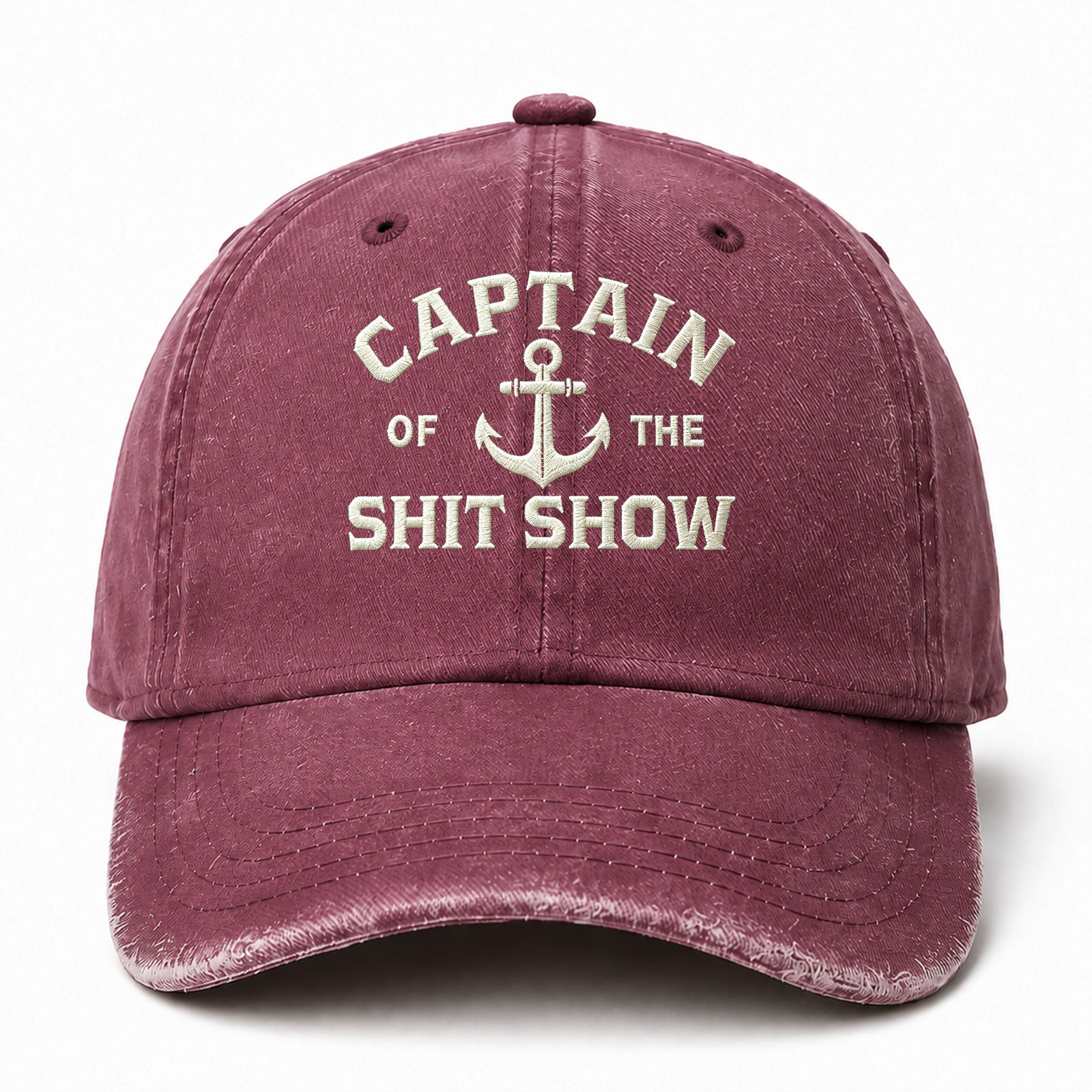 Captain Of The Shit Show Sarcastic Saying Embroidered hat