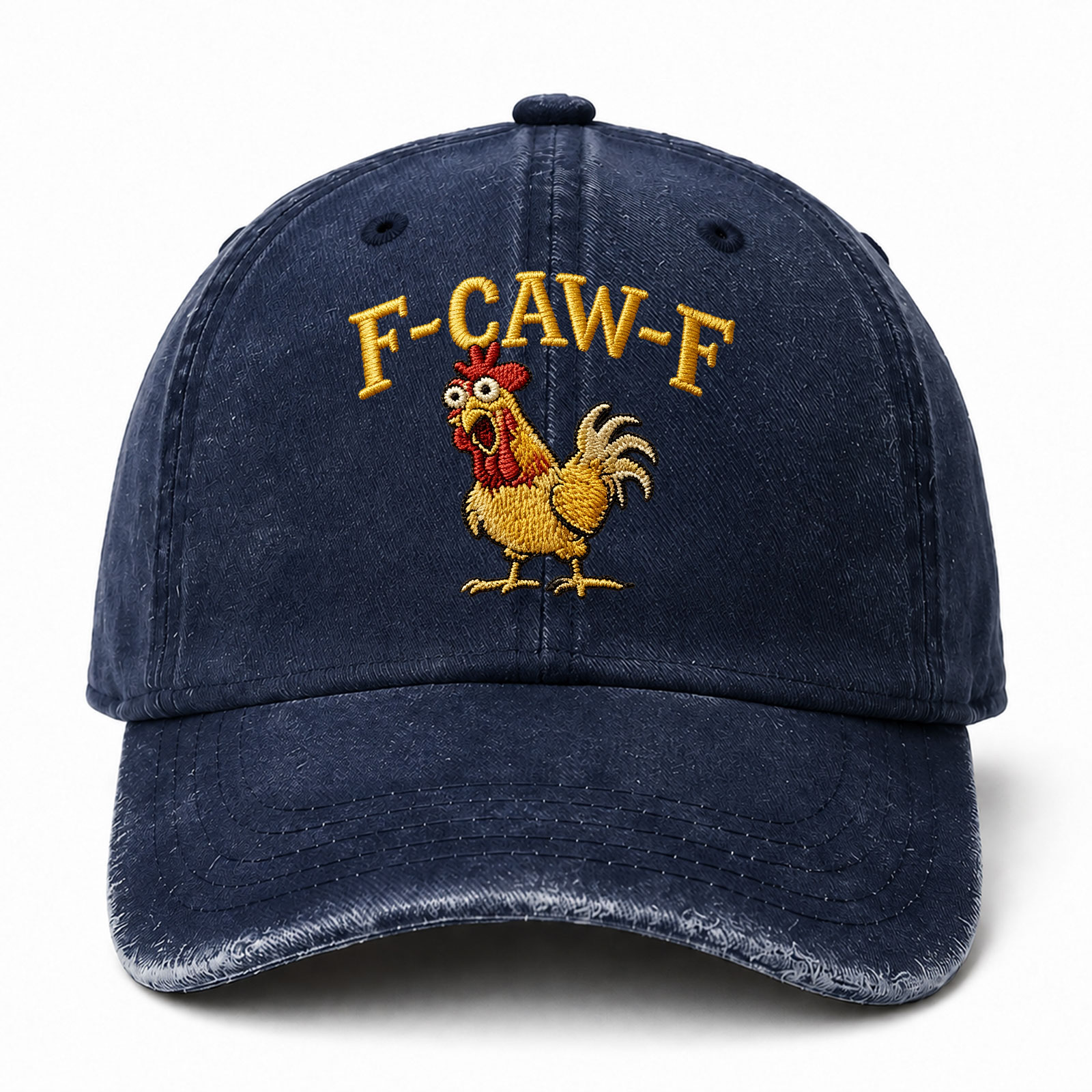 F CAW F Rooster Funny Embroidery Sarcastic Saying Embroidered hat
