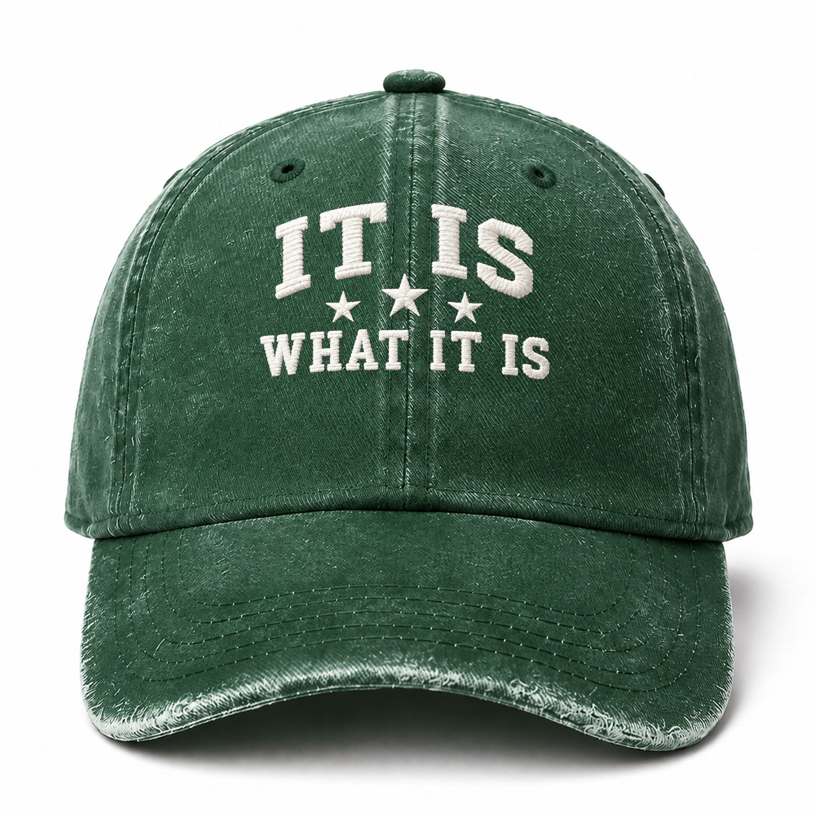It Is What It Is Funny Embroidered hat