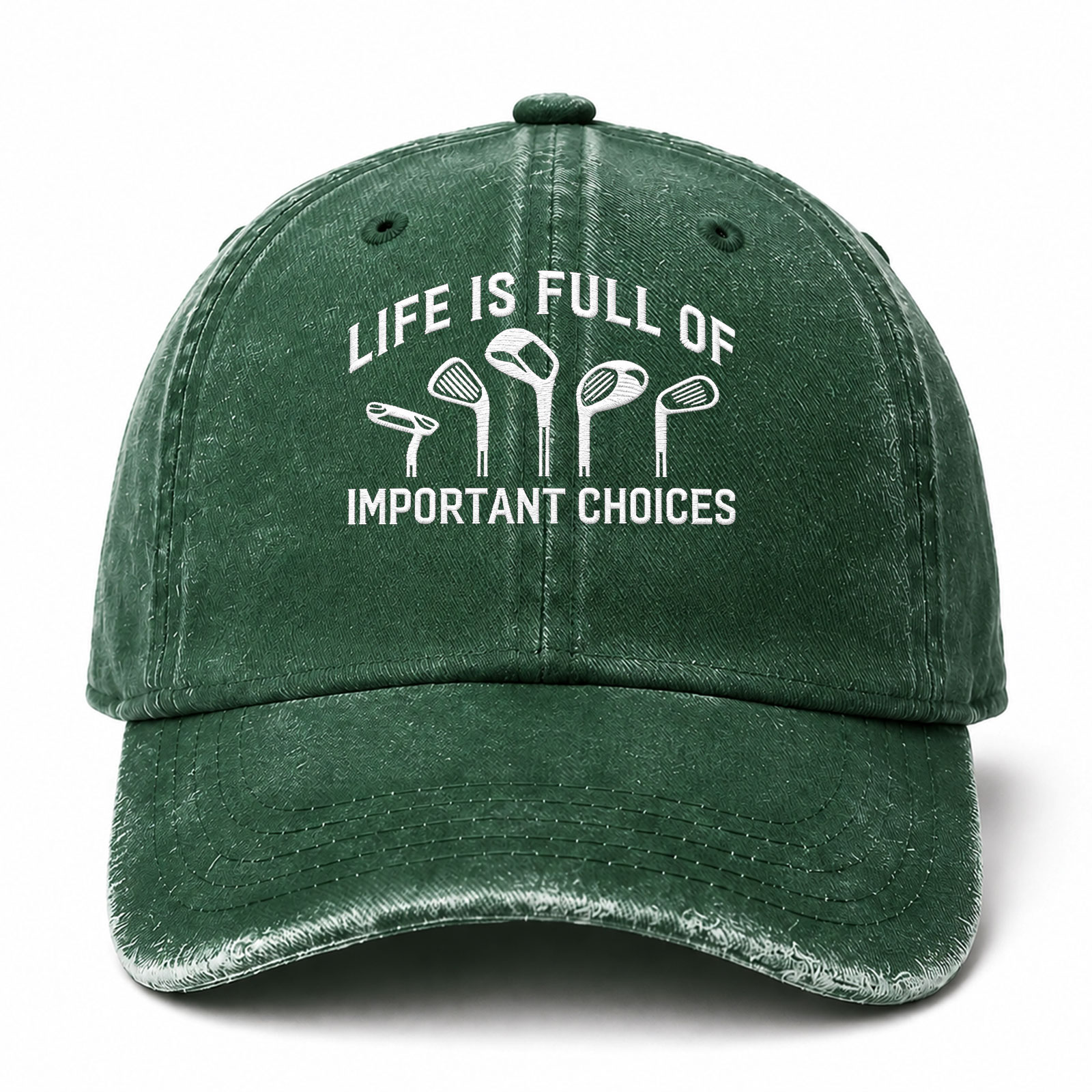 Life Is Full Of Important Choices Funny Embroidered hat