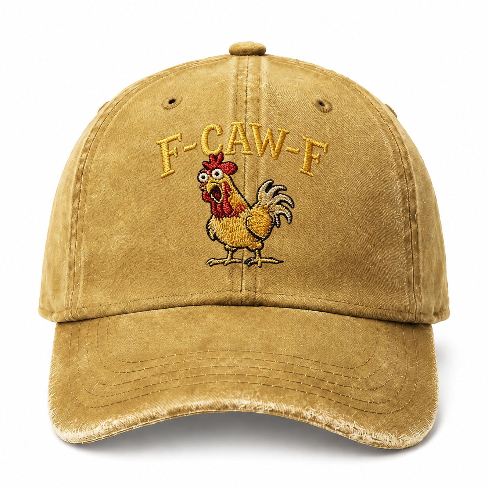 F CAW F Rooster Funny Embroidery Sarcastic Saying Embroidered hat