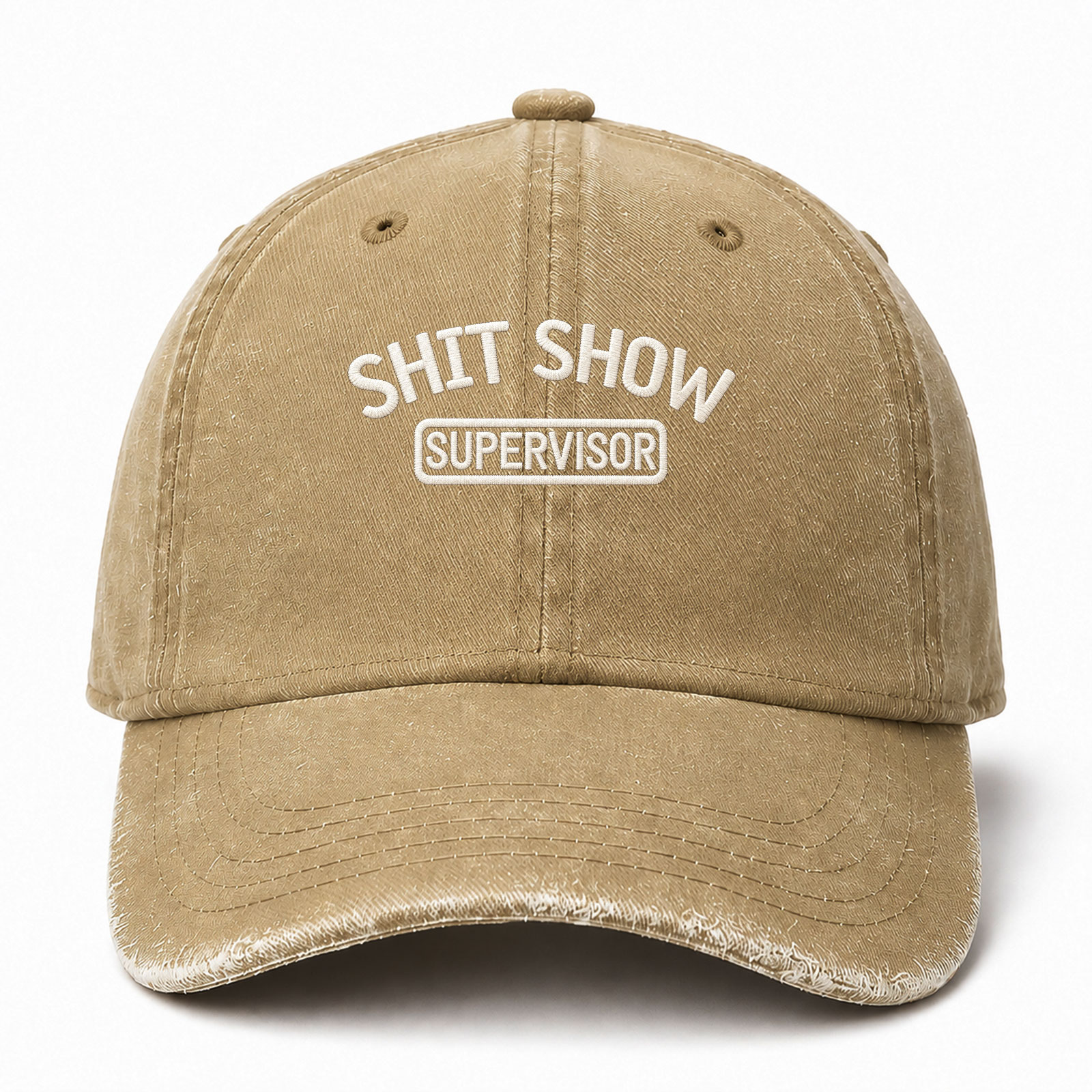 Shit Show Supervisor Sarcastic Saying Embroidered hat
