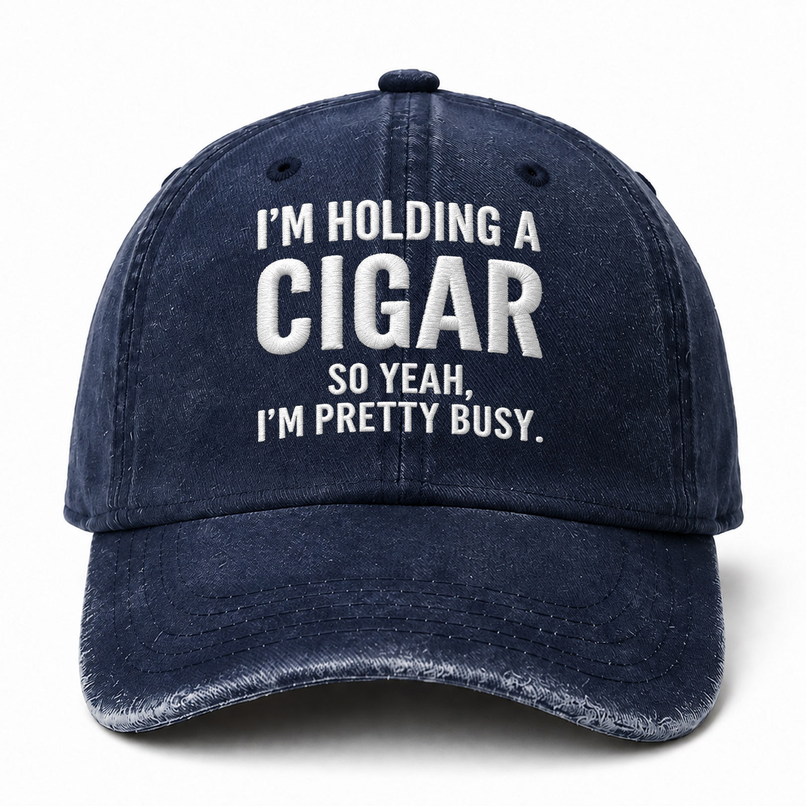 I’m Holding A Beer So Yeah I’m Pretty Busy Sarcastic Saying Embroidered hat