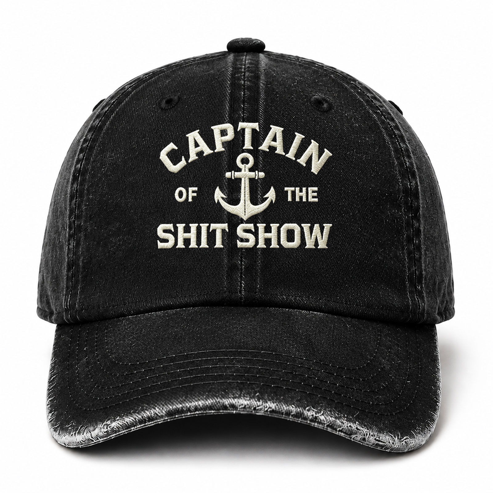 Captain Of The Shit Show Sarcastic Saying Embroidered hat