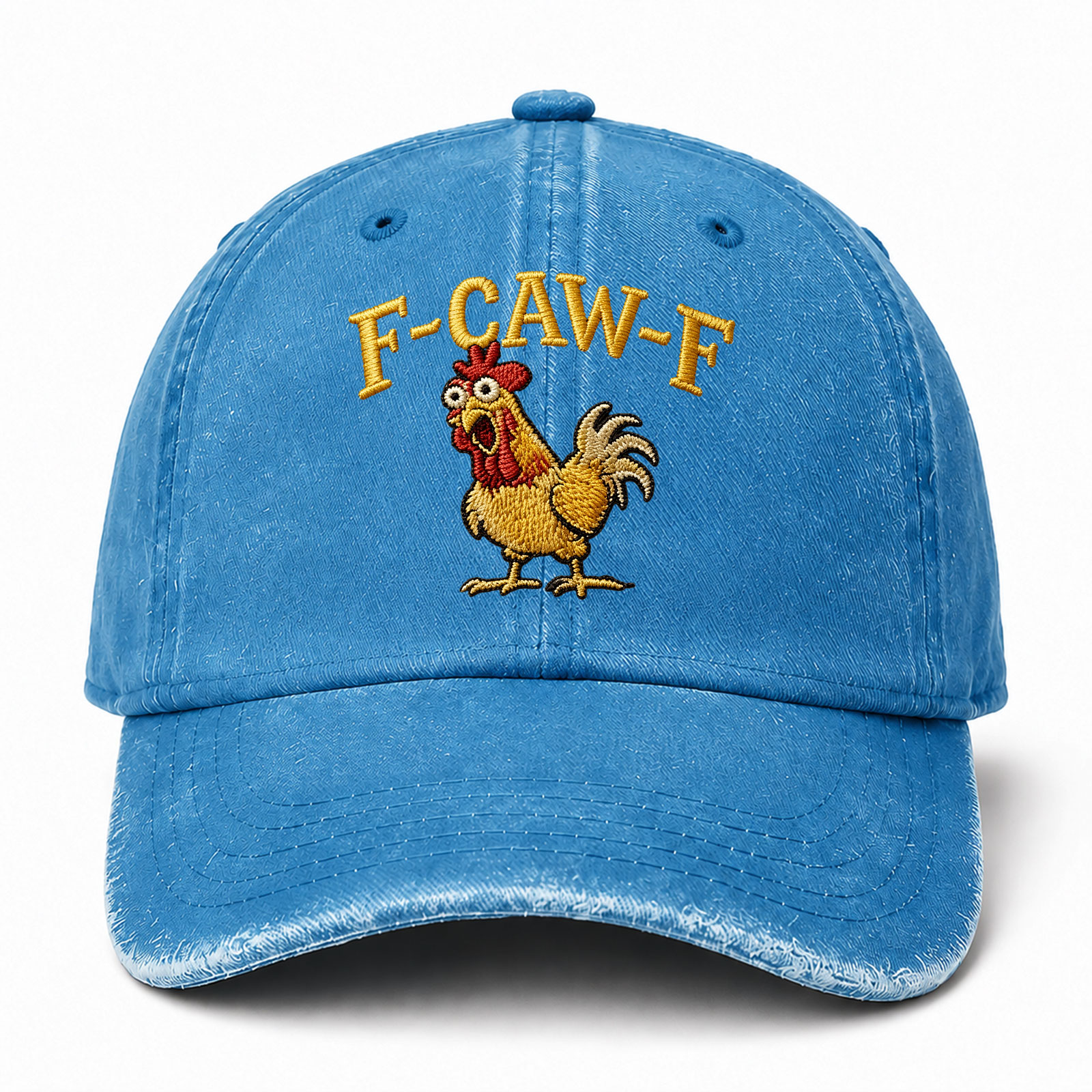 F CAW F Rooster Funny Embroidery Sarcastic Saying Embroidered hat