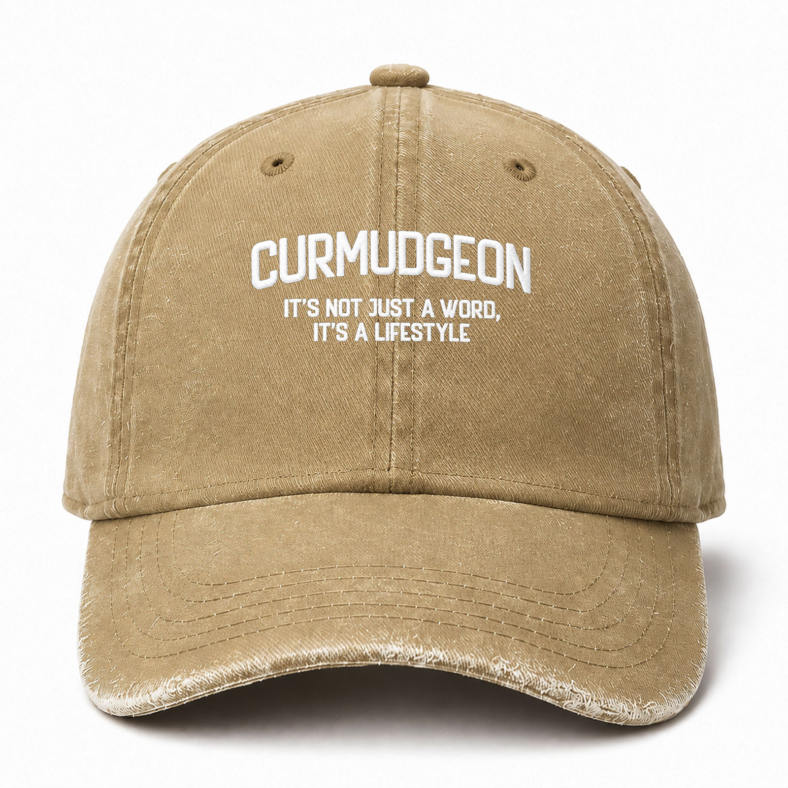Curmudgeon It's Not Just A Word It's A Lifestyle Sarcastic Saying Embroidered hat