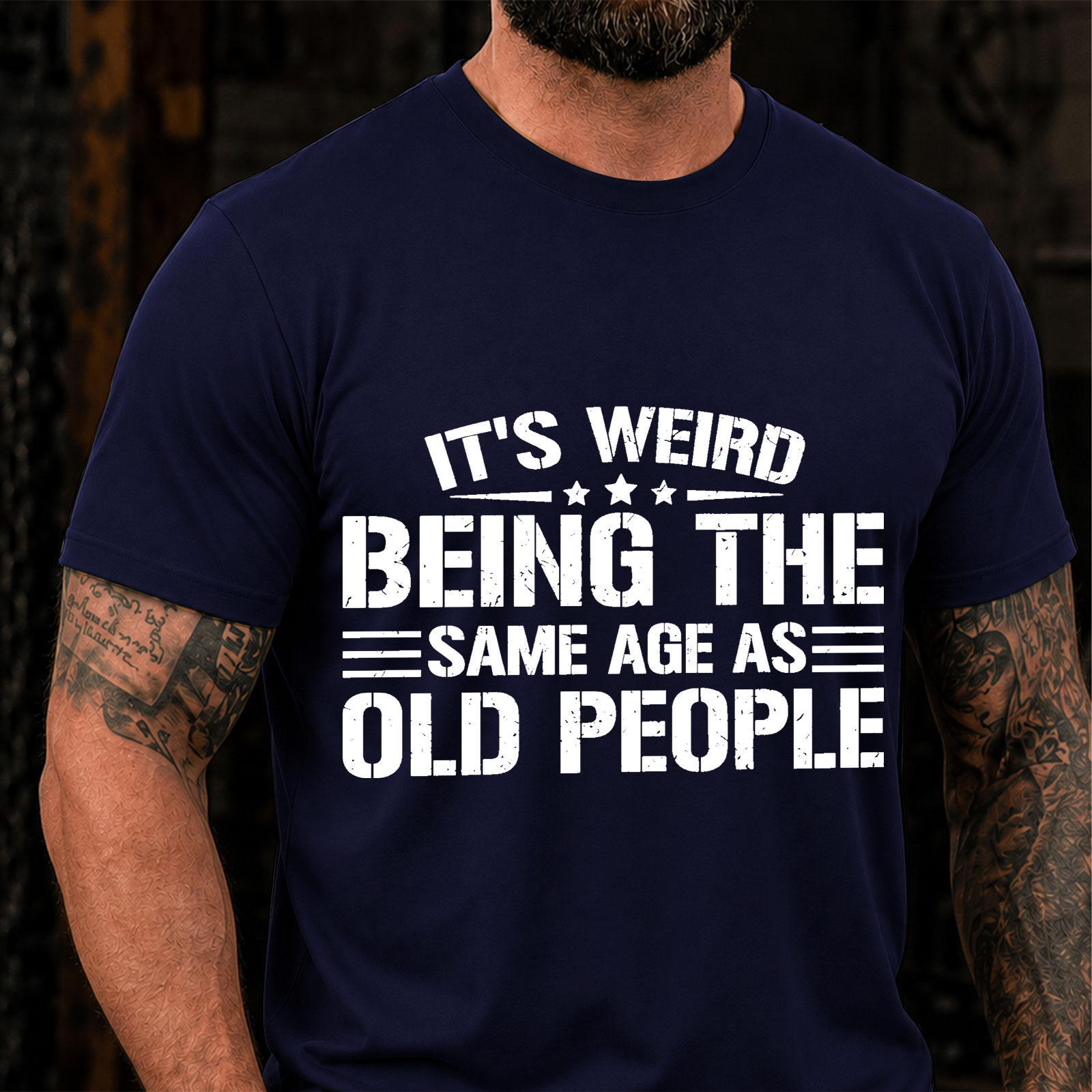 IT'S WEIRD BEING THE SAME AGE AS OLD PEOPLE Sarcastic Saying T-Shirt