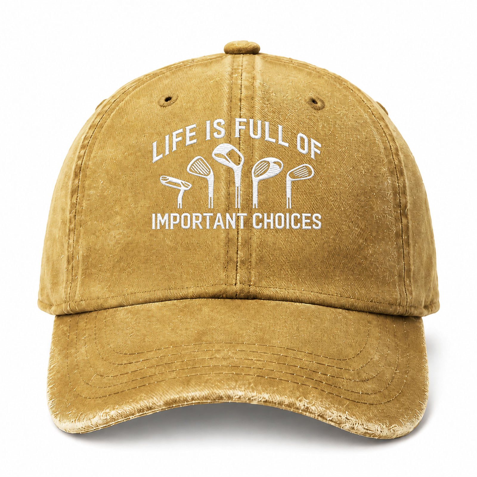 Life Is Full Of Important Choices Funny Embroidered hat
