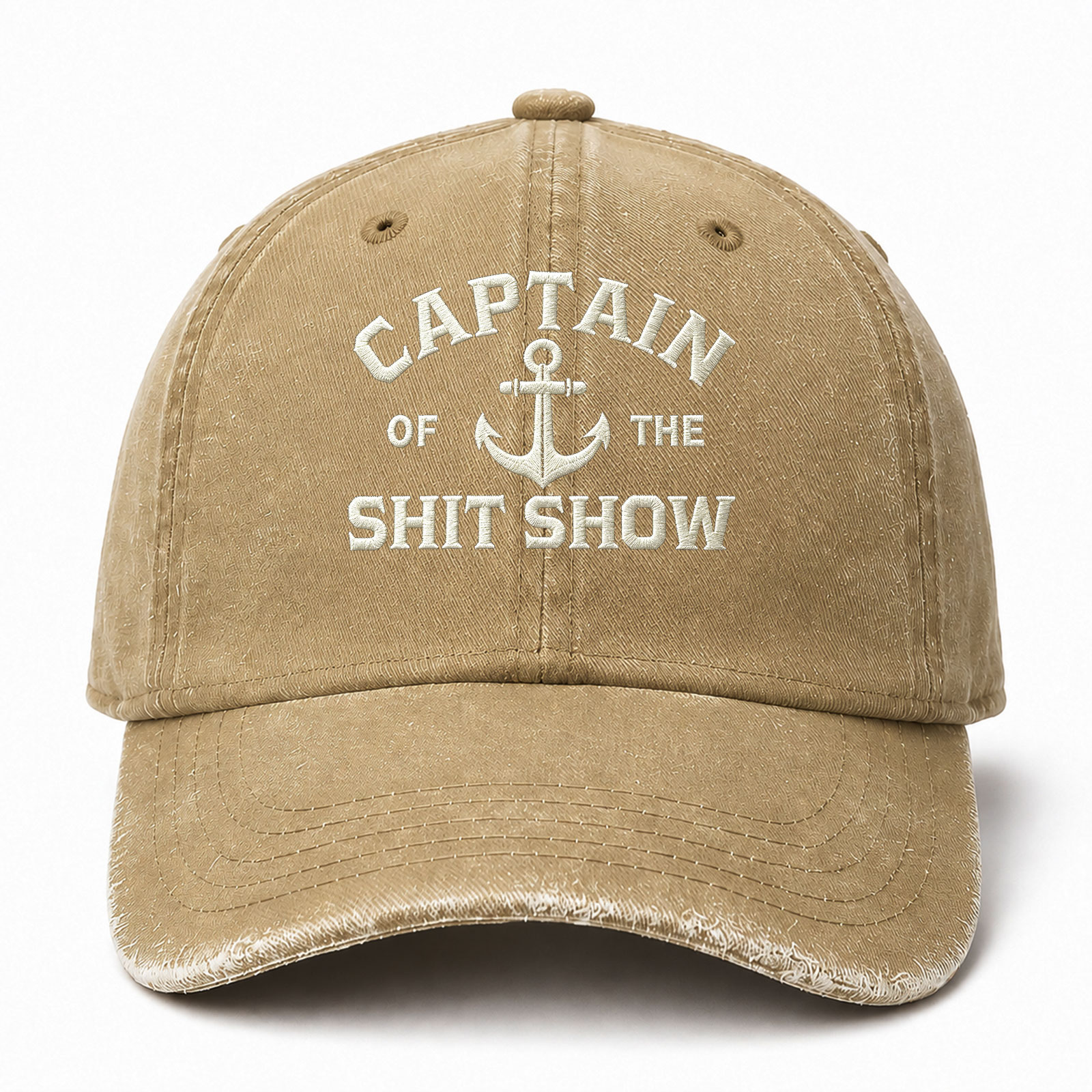 Captain Of The Shit Show Sarcastic Saying Embroidered hat