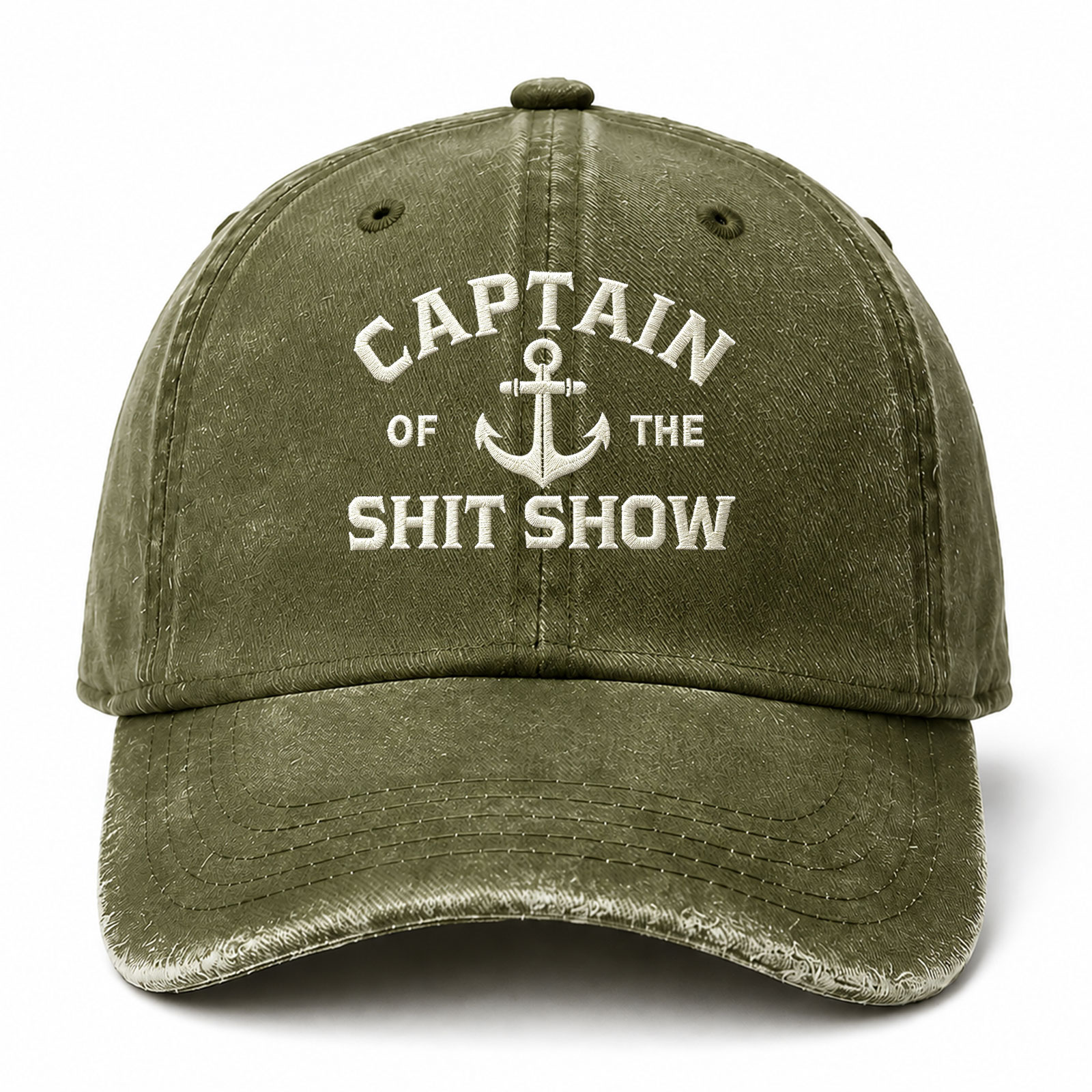 Captain Of The Shit Show Sarcastic Saying Embroidered hat