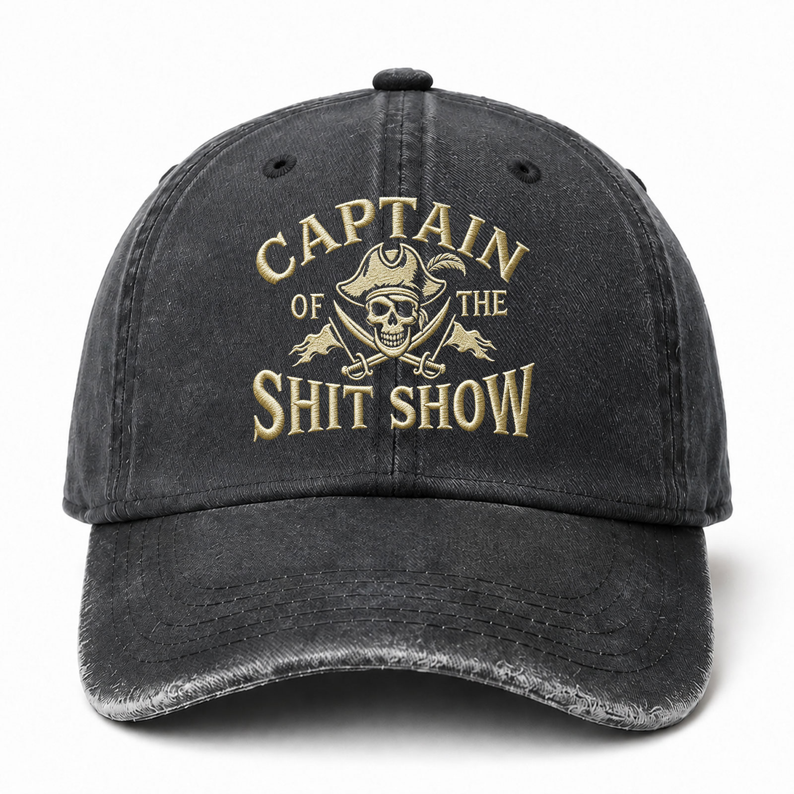 Captain Of The Shit Show Sarcastic Saying Embroidered hat