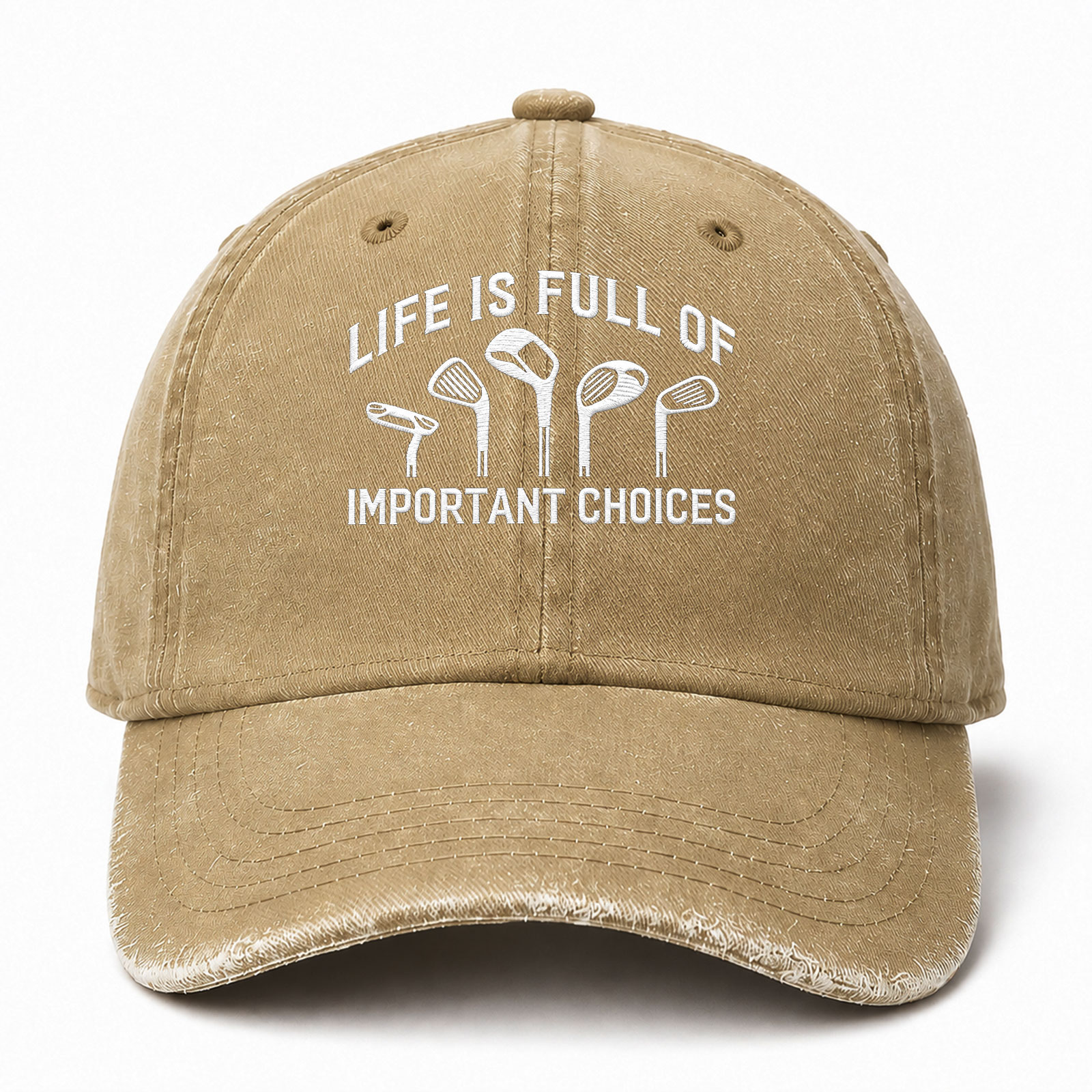 Life Is Full Of Important Choices Funny Embroidered hat