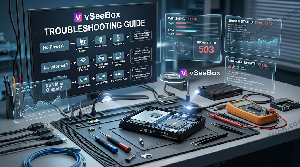 Network Troubleshooting for vSeeBox, vseebox v5 pro, vseebox v6 pro, vseebox v6 max, vseebox v6 plus