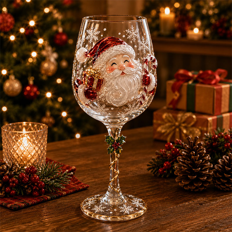 🎄 Last Day Christmas Sale 49% OFF – Handcrafted 3D Wine Glass Collection & Gift Box Set 🎁