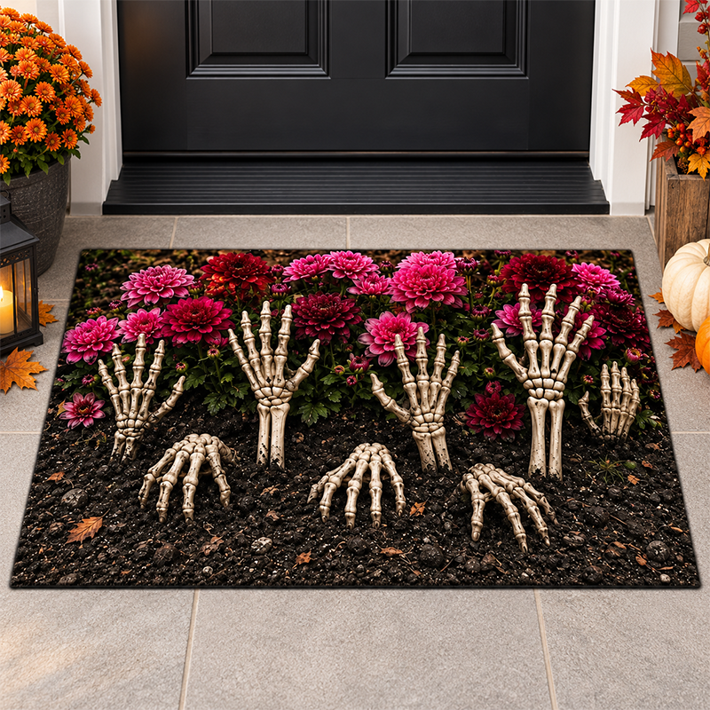 3D Halloween Optical Illusion Mat | Spooky Doorway Décor 🎃