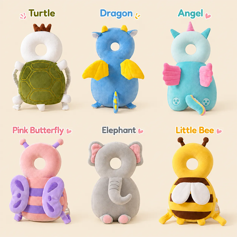 🐝 50% OFF | Baby Head Cushion Backpack – Soft Anti-Fall Support for Crawling & First Steps