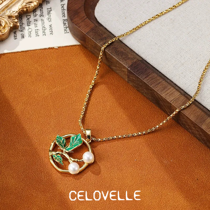 Liora Reverie Pearl Leaf Pendant Necklace product image 3