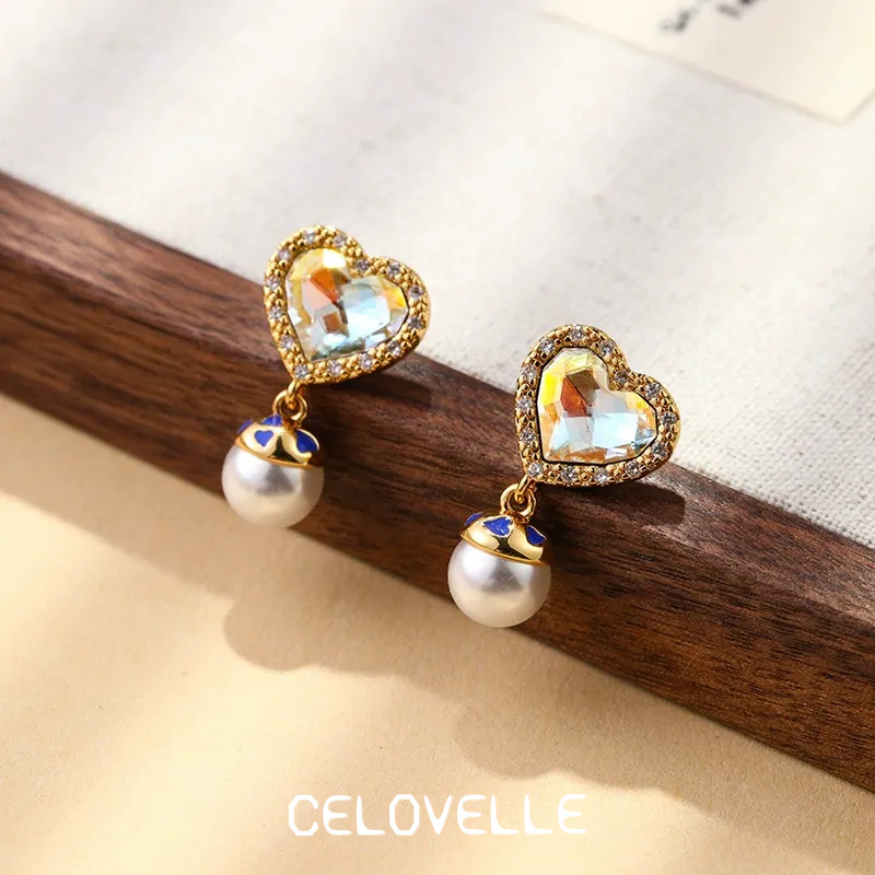 Liora Gleam Pearl Heart Stud Earrings product image 1