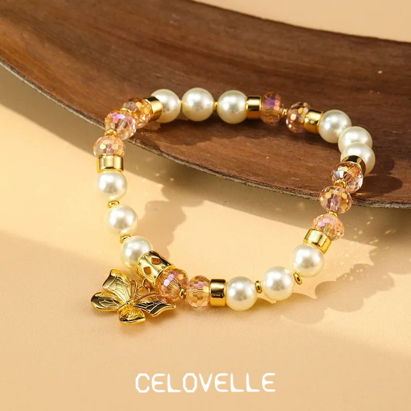 Marielle Lustre Pearl Butterfly Beaded Bracelet product image 1